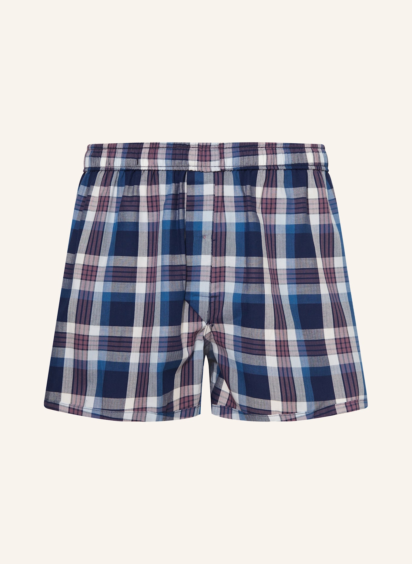 SCHIESSER 2er-Pack Web-Boxershorts BOXERSHORTS MULTIPACK: GRAU / DUNKELBLAU / ALTROSA