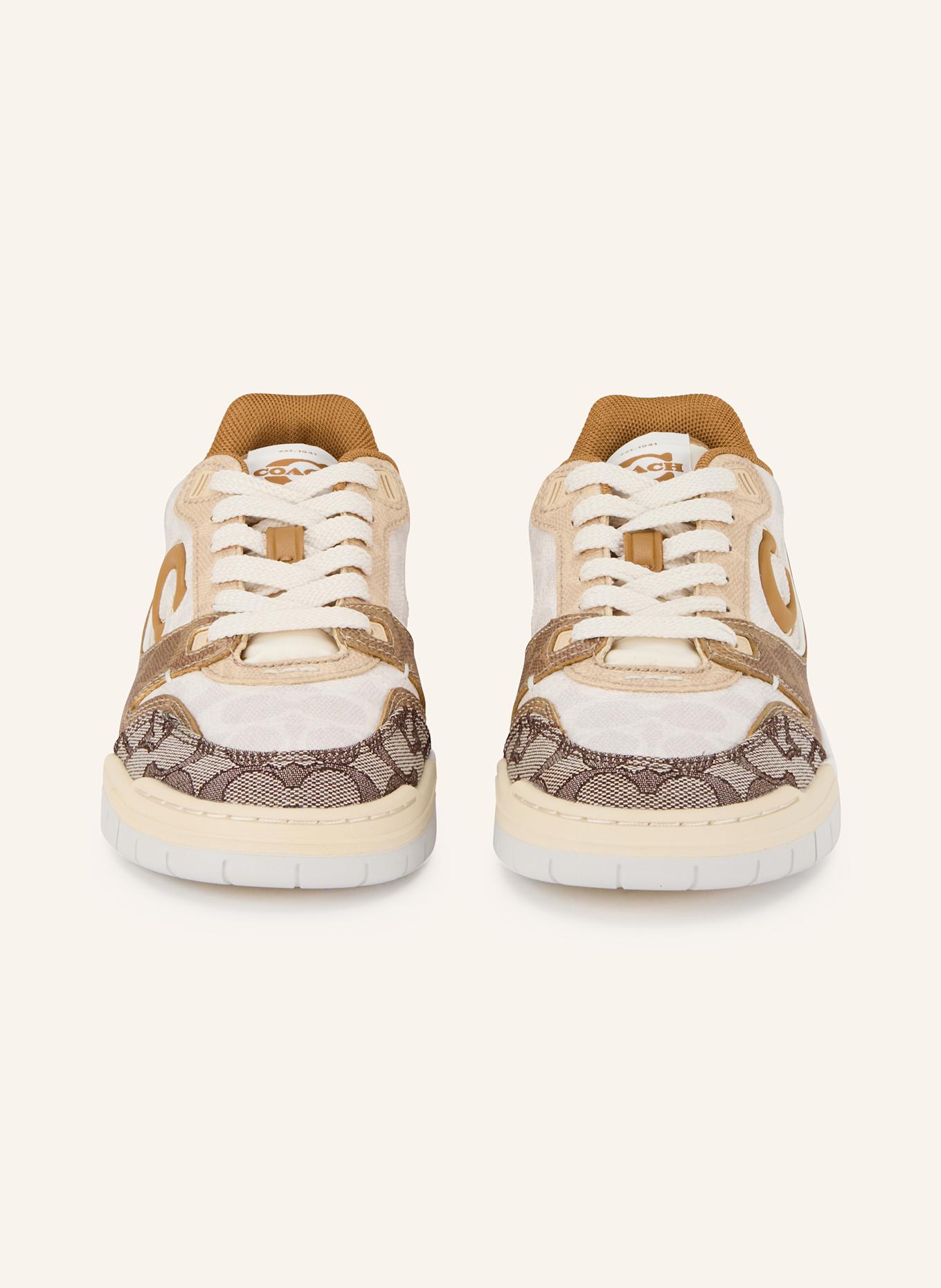 COACH Sneakersy SOHO: BIAŁY / BRĄZOWY / CZARNY