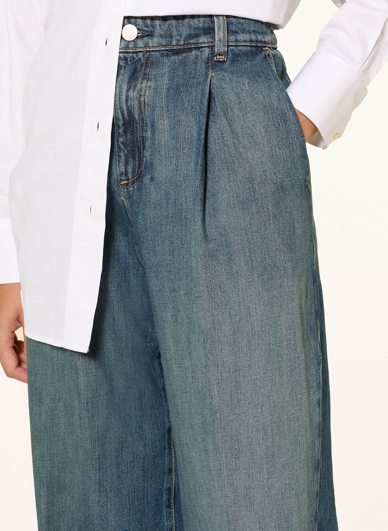 LAUREN RALPH LAUREN Wide Leg Jeans: 001 HAZE WASH