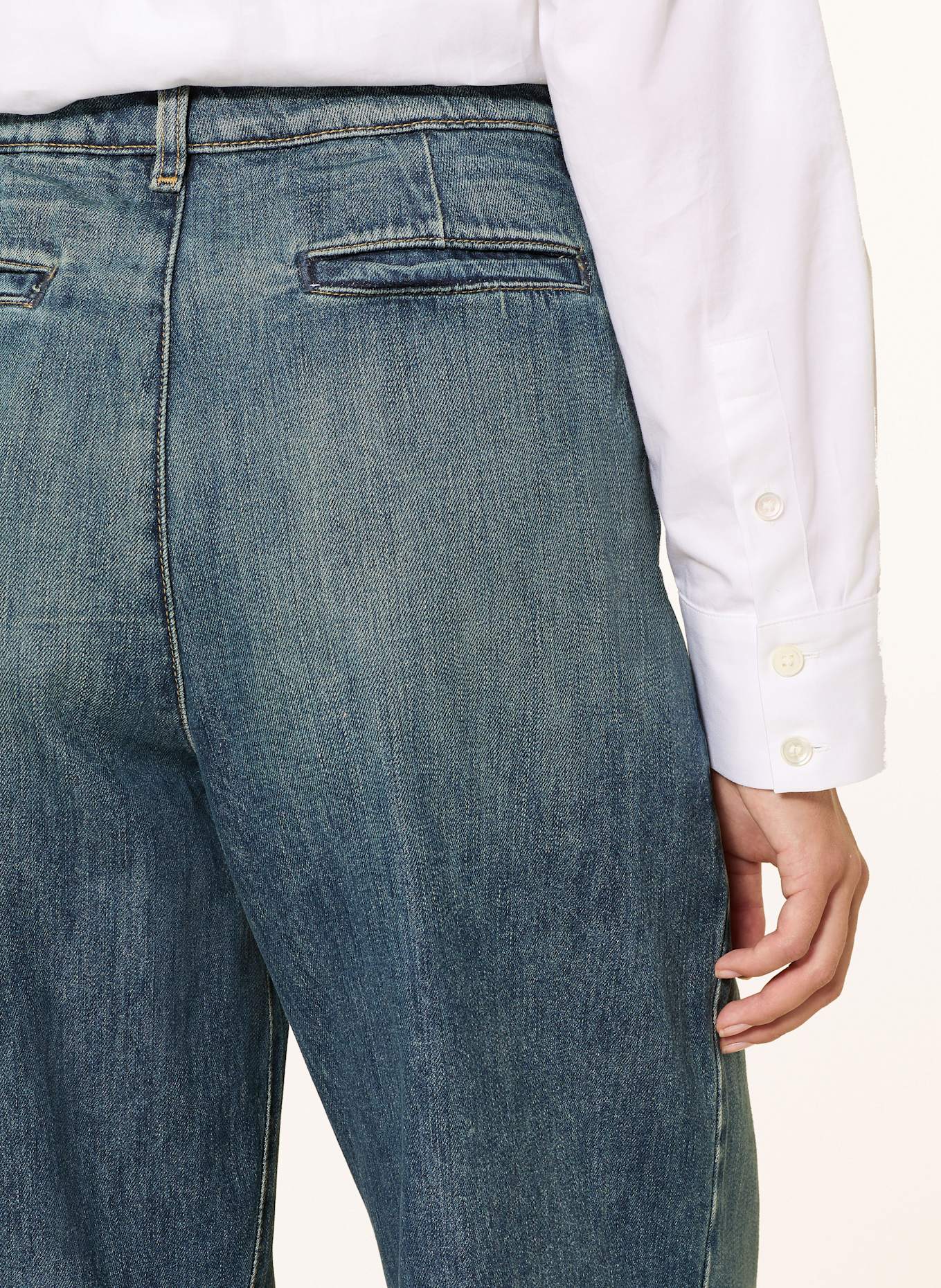 LAUREN RALPH LAUREN Wide Leg Jeans: 001 HAZE WASH