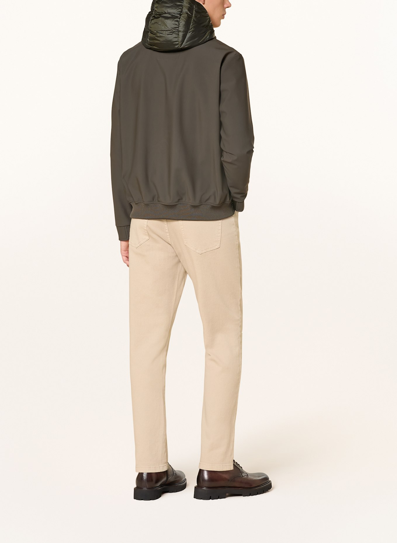 STRELLSON Steppjacke im Materialmix: DUNKELGRÜN