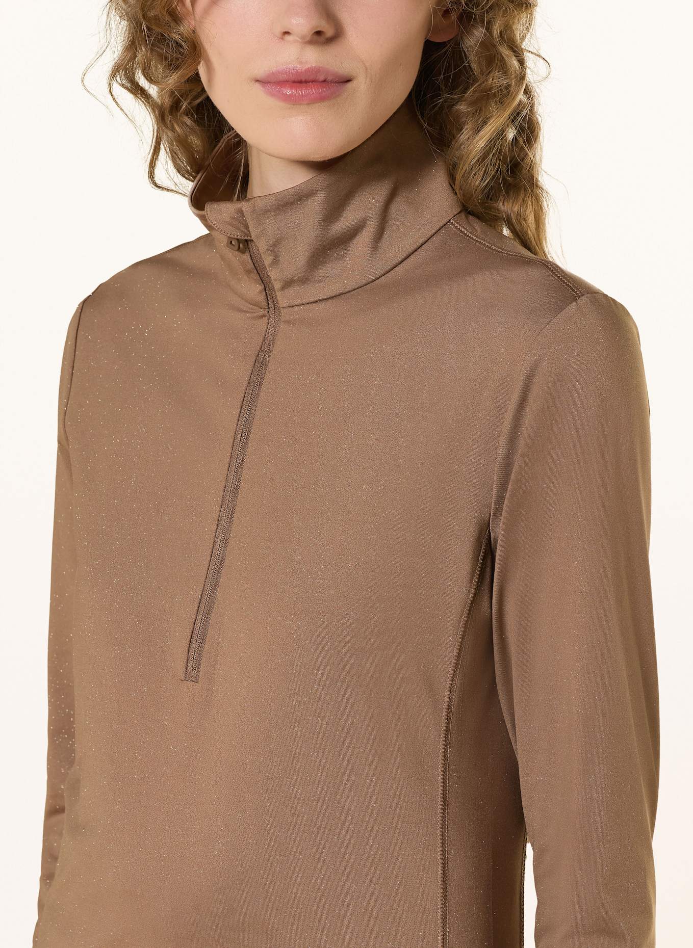 FIRE+ICE Midlayer MARGO2 mit Glitzergarn: BRAUN