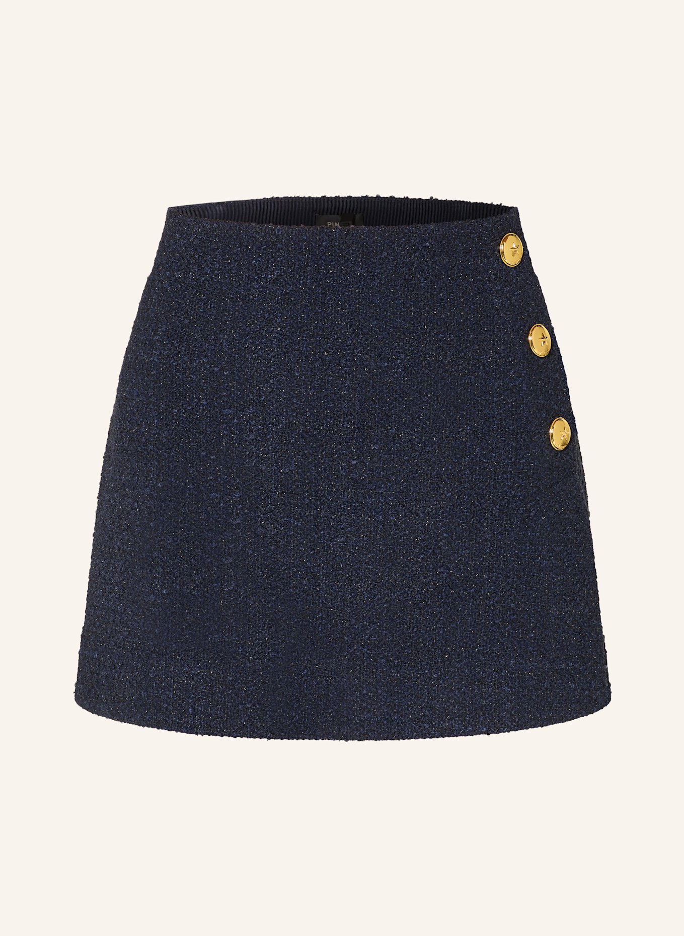 PINKO Tweed-Rock FANTASIA mit Glitzergarn: DUNKELBLAU