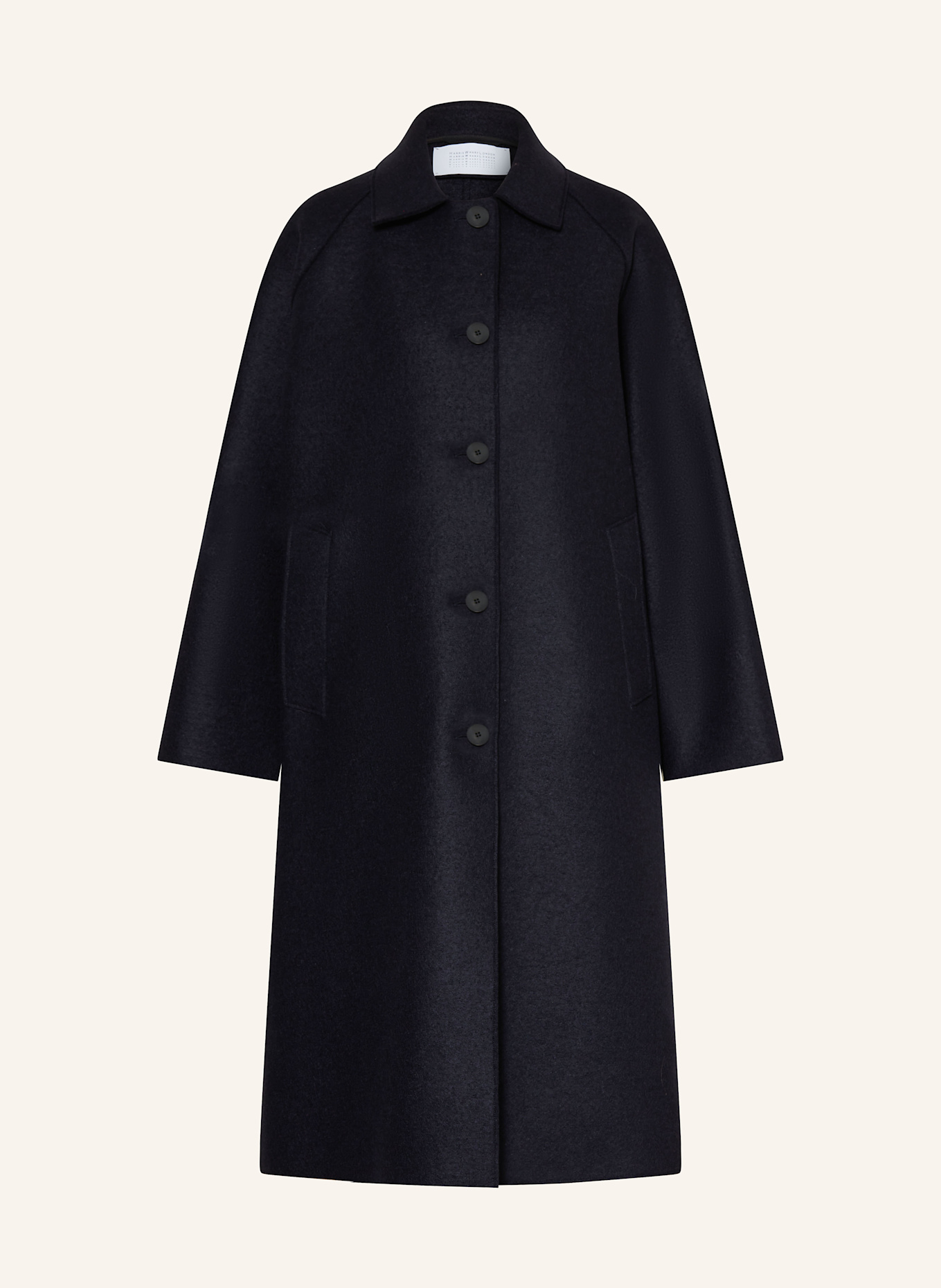 HARRIS WHARF LONDON Wollmantel: DUNKELBLAU
