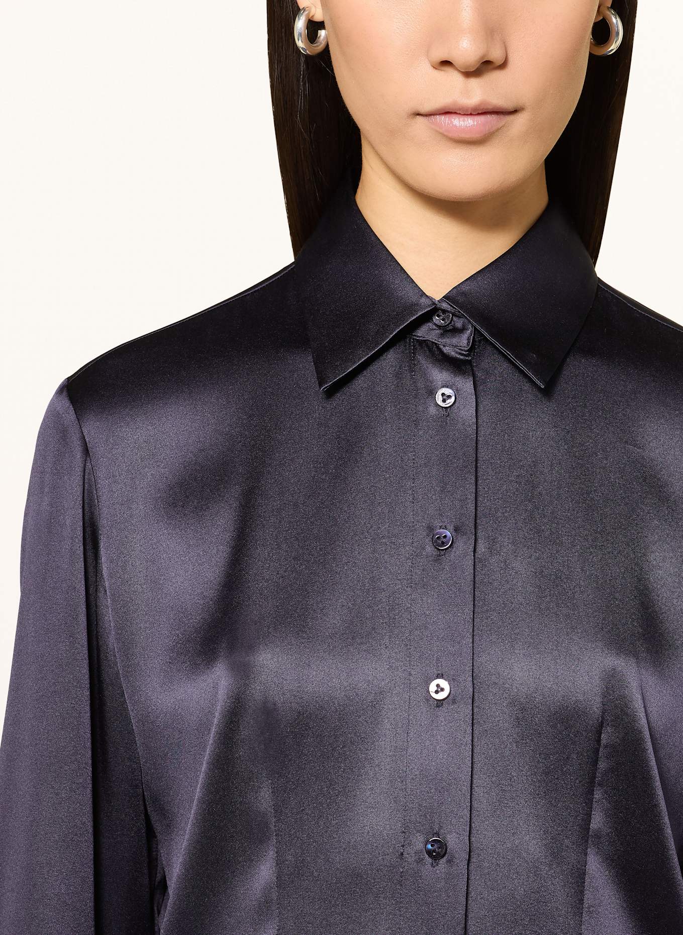 van Laack Hemdbluse VL-ULIZ-XX aus Seide: DUNKELBLAU