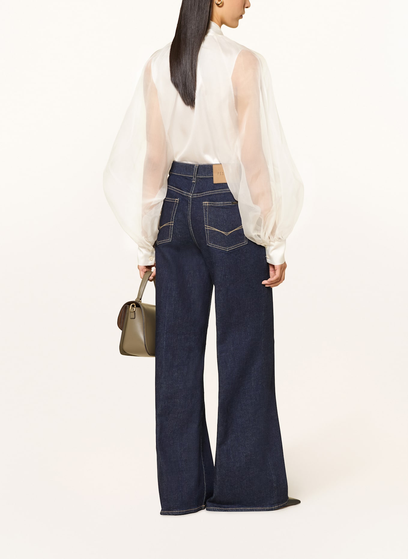 van Laack Schluppenbluse VL-TARIA-F aus Seide: ECRU