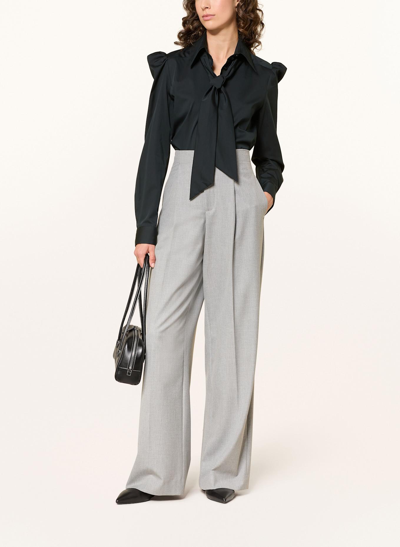 van Laack Hemdbluse VL-LIVIA-XX mit abnehmbarer Schluppe: SCHWARZ