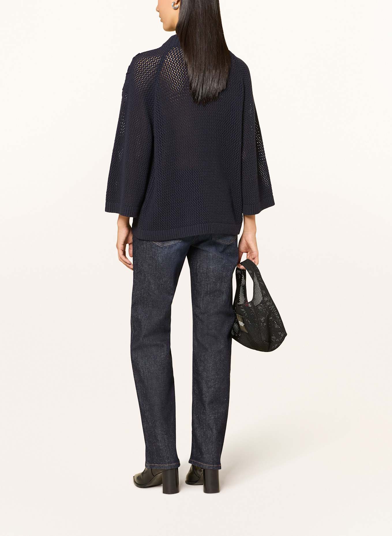 van Laack Pullover mit 3/4-Arm: DUNKELBLAU