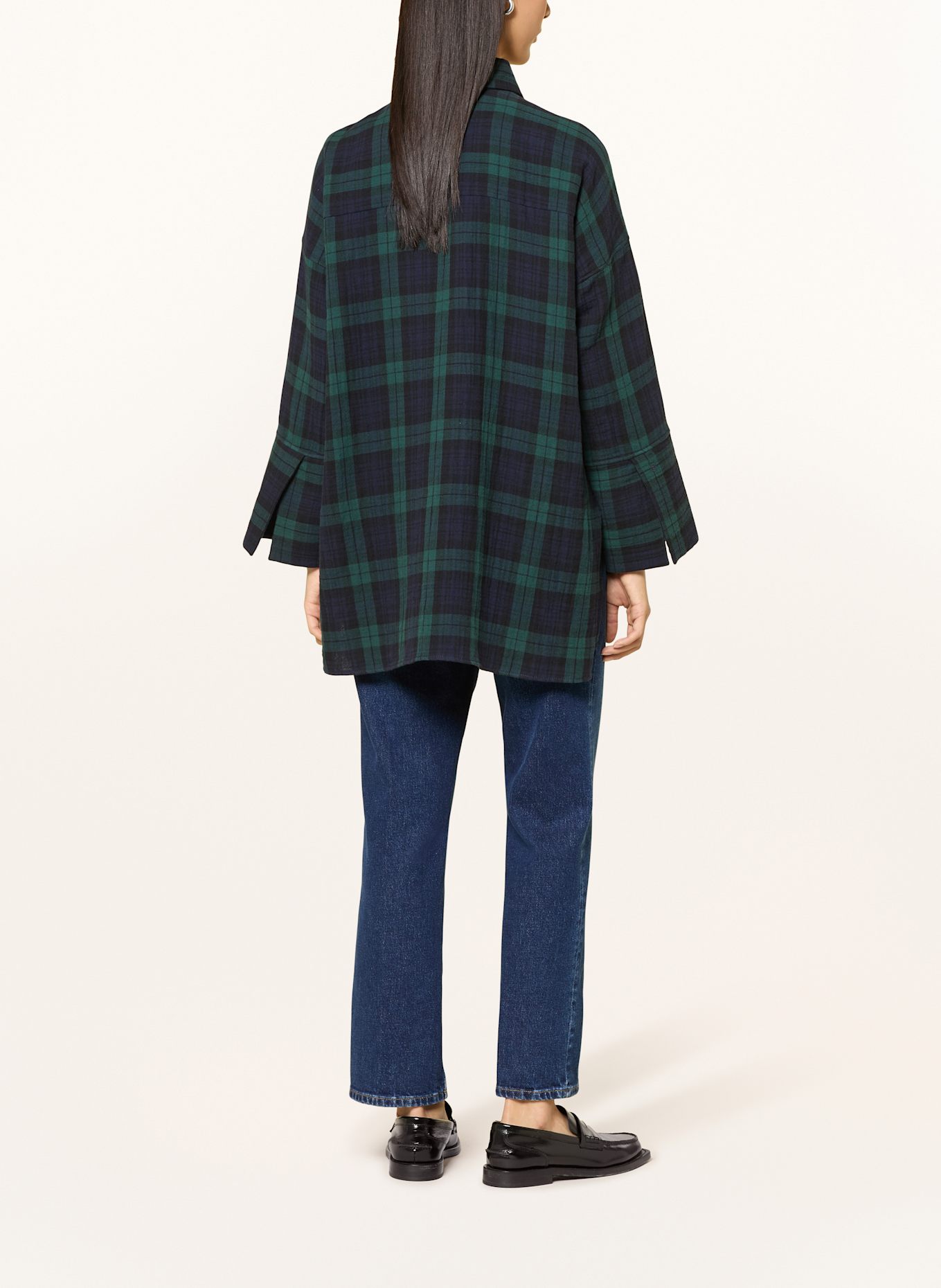 van Laack Hemdbluse VL-DOREA-FSV: DUNKELBLAU / DUNKELGRÜN