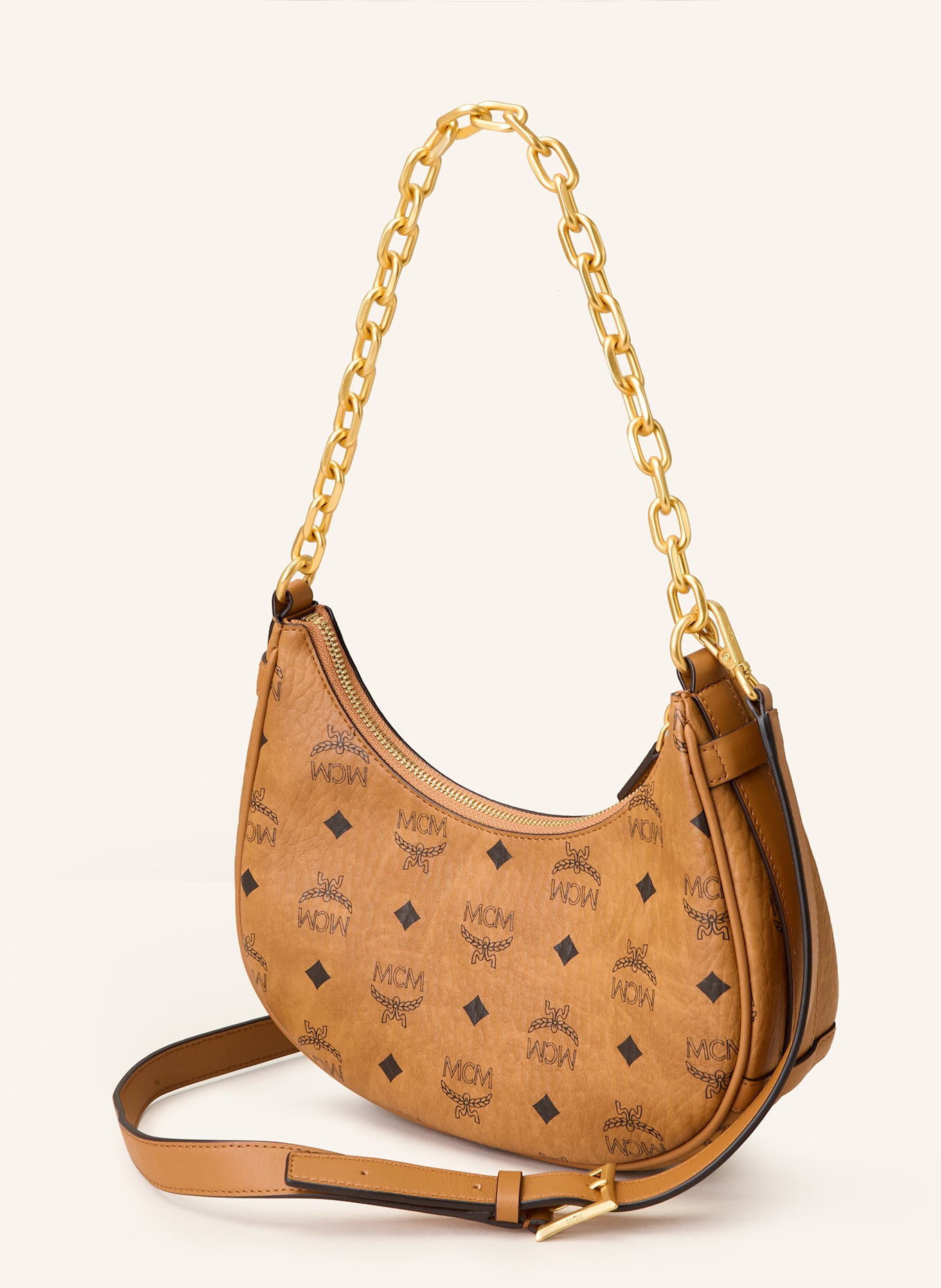 MCM Hobo-Bag AREN SMALL: COGNAC