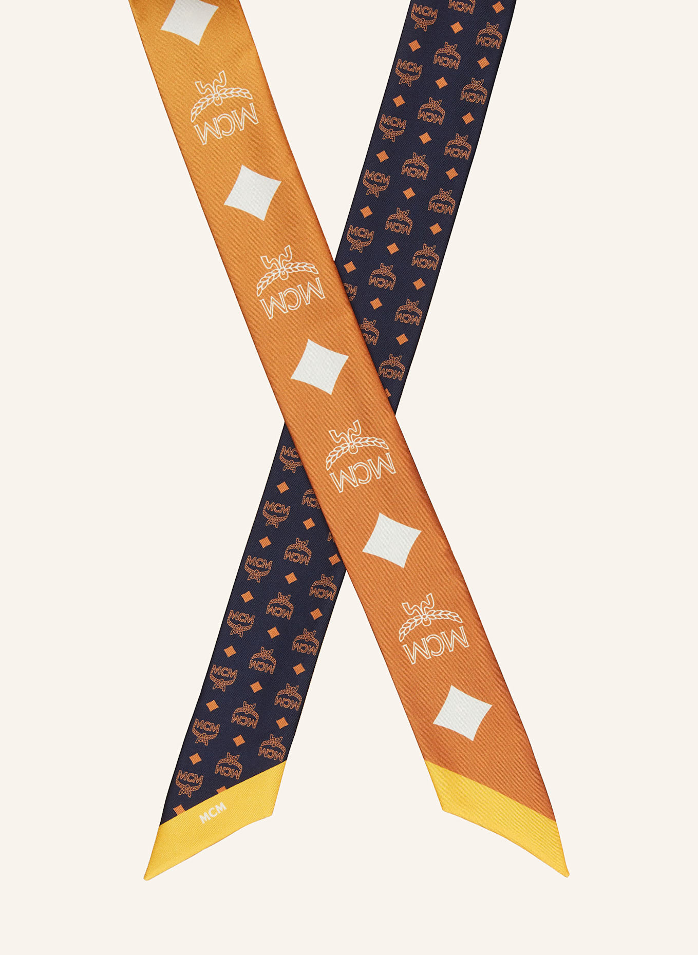 MCM Seidenschal: CAMEL / DUNKELGELB
