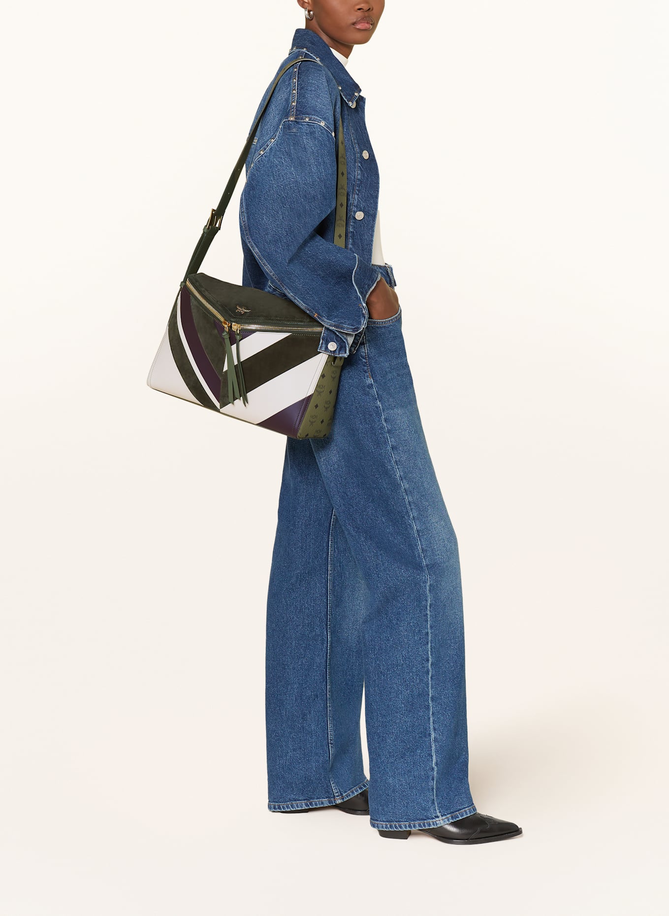 MCM Crossbody bag DIAMOND: KHAKI / CREAM