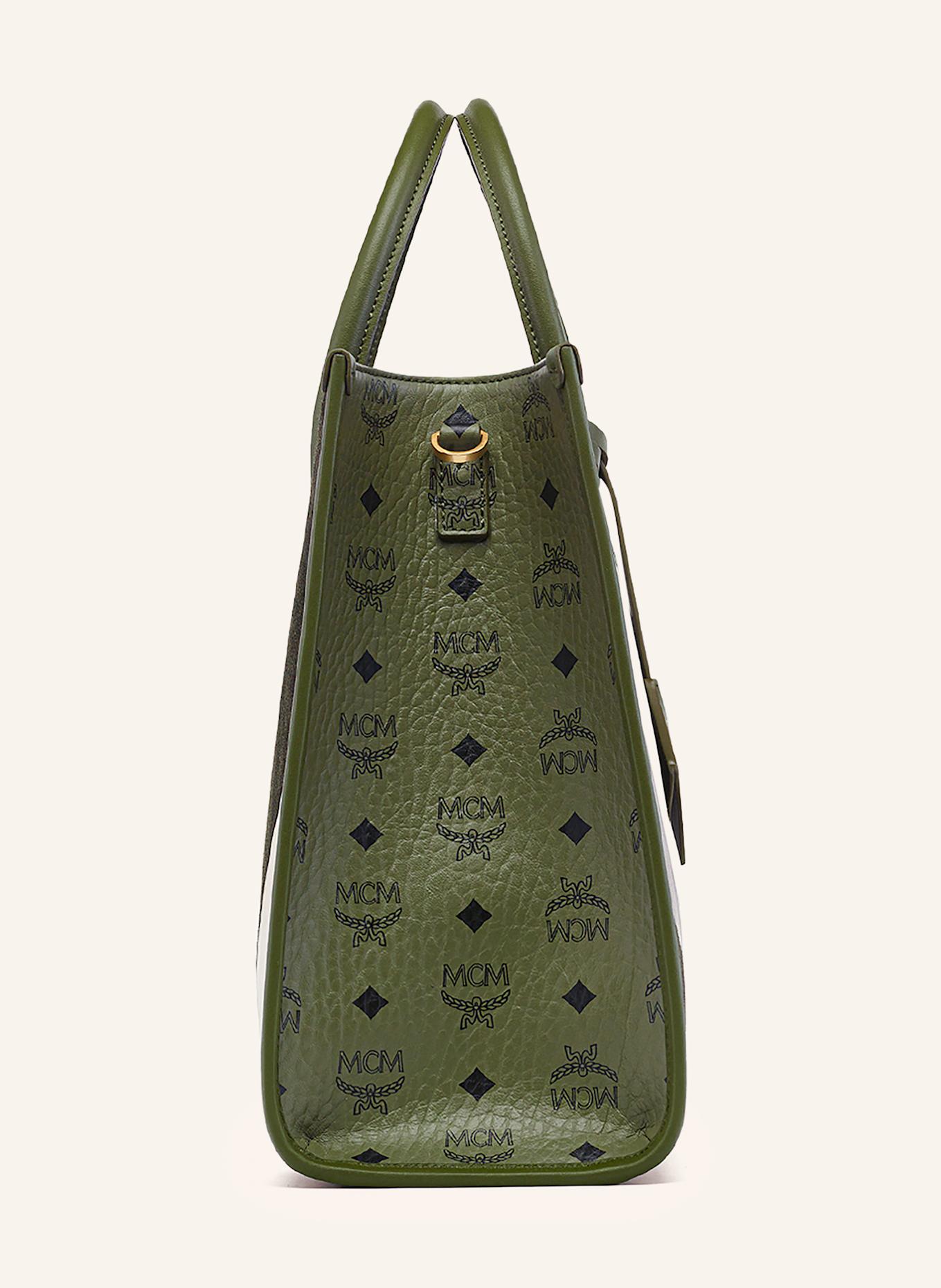 MCM Handtasche MUNCHEN: KHAKI / CREME