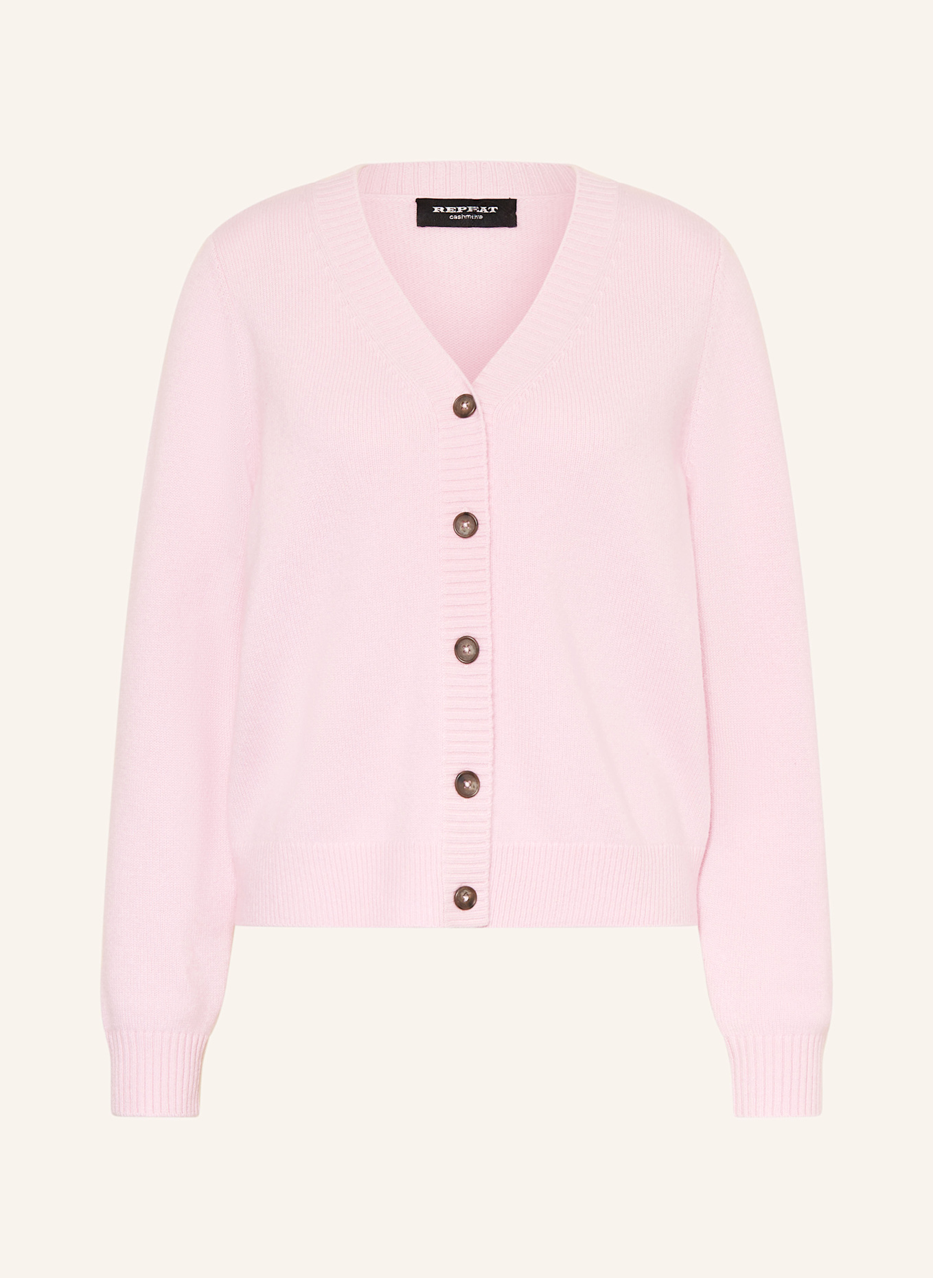 REPEAT Strickjacke aus Cashmere: HELLROSA