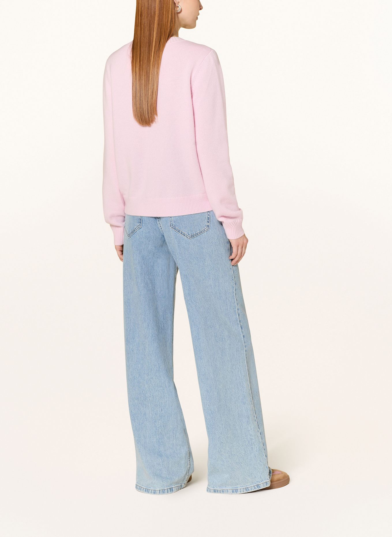 REPEAT Strickjacke aus Cashmere: HELLROSA