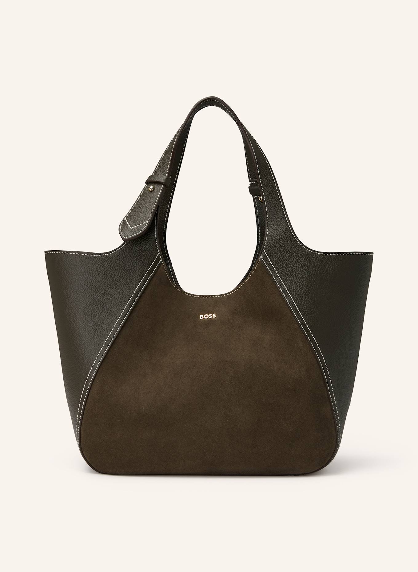 BOSS Torba shopper LENAH BIG: KHAKI