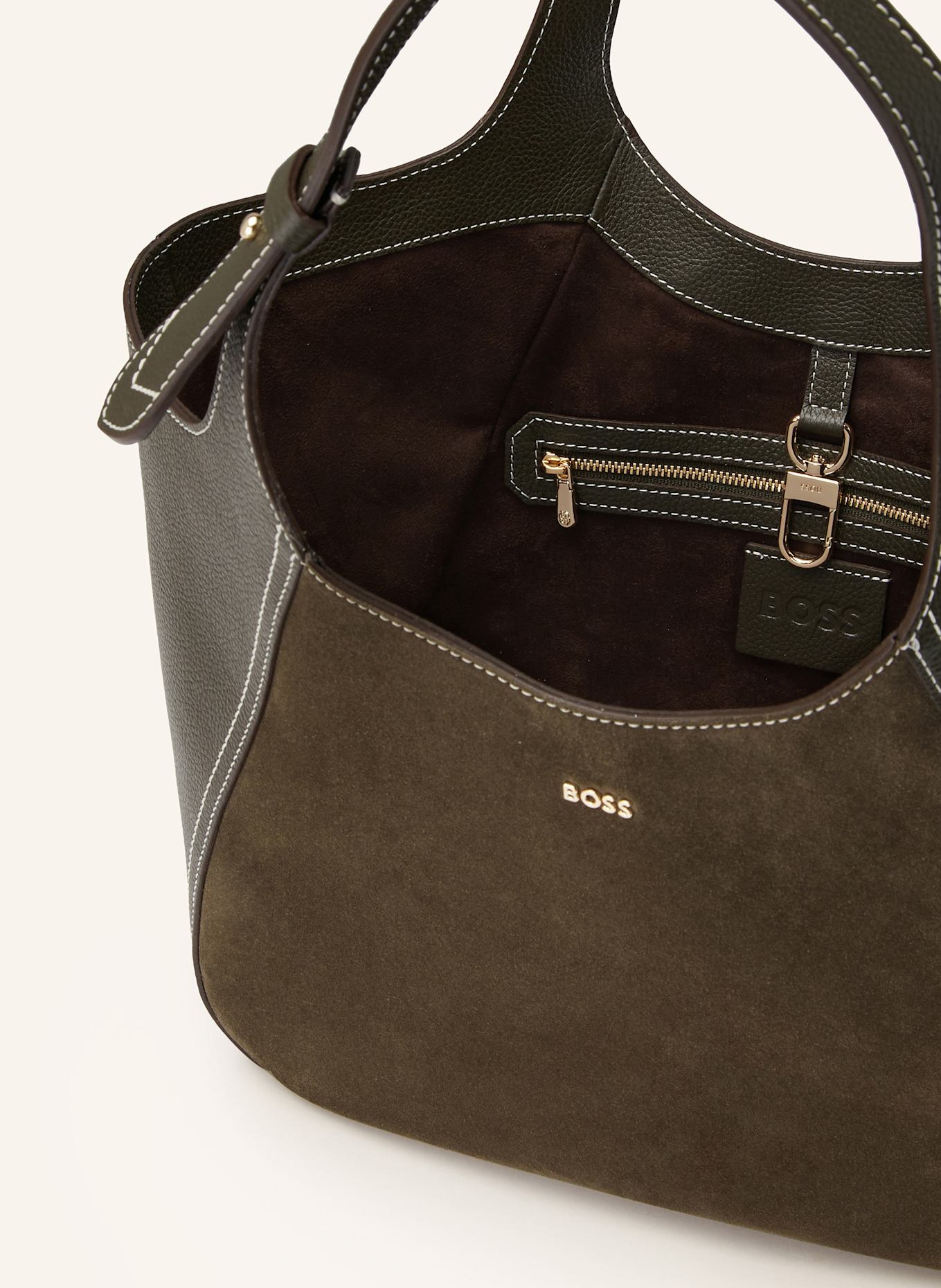 BOSS Torba shopper LENAH BIG: KHAKI
