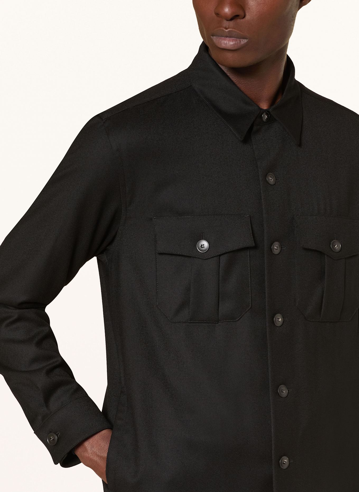CANALI Overjacket: SCHWARZ