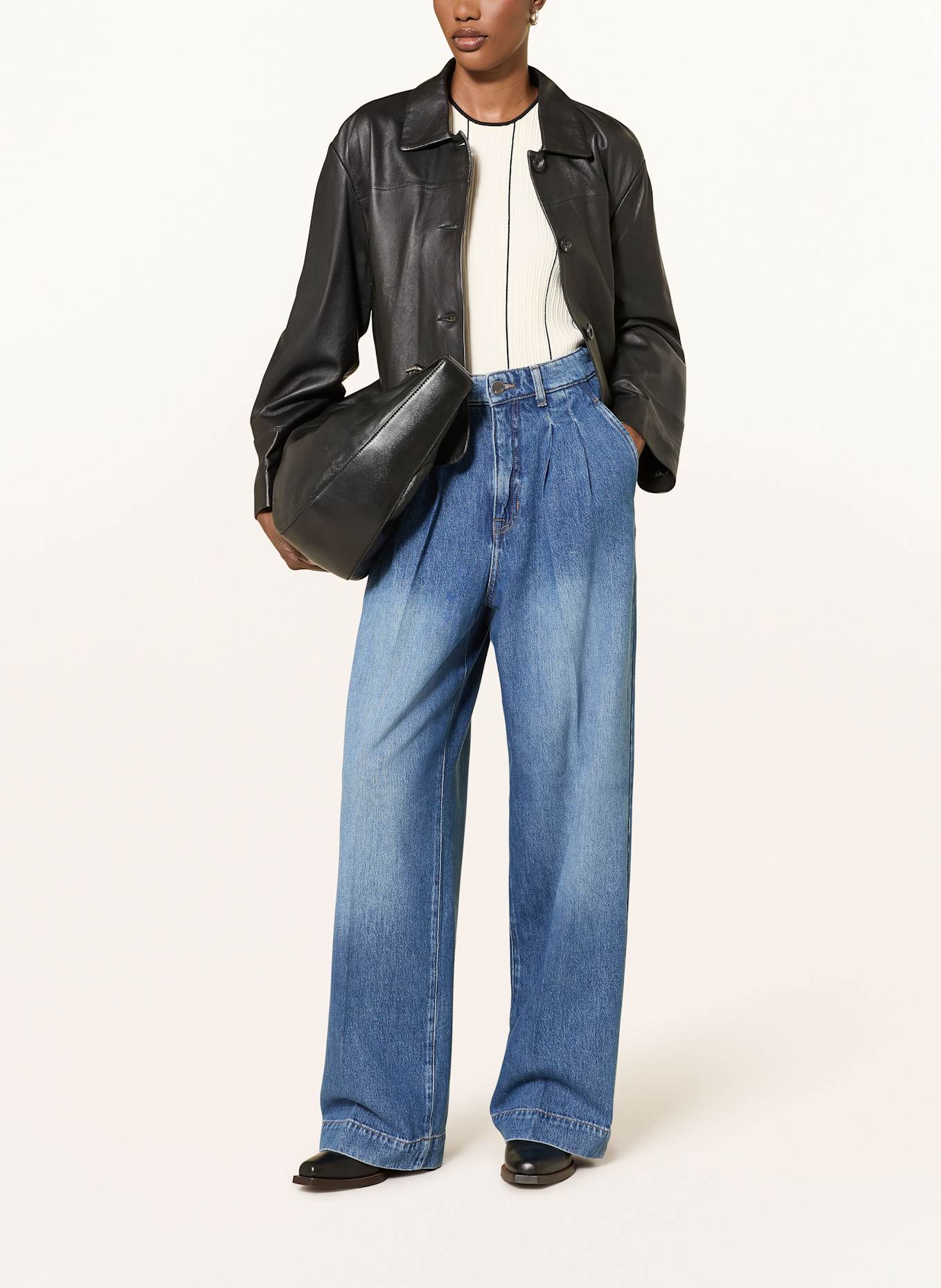 ROSSI Jeansy wide leg NOA: 865 Authentic Blue