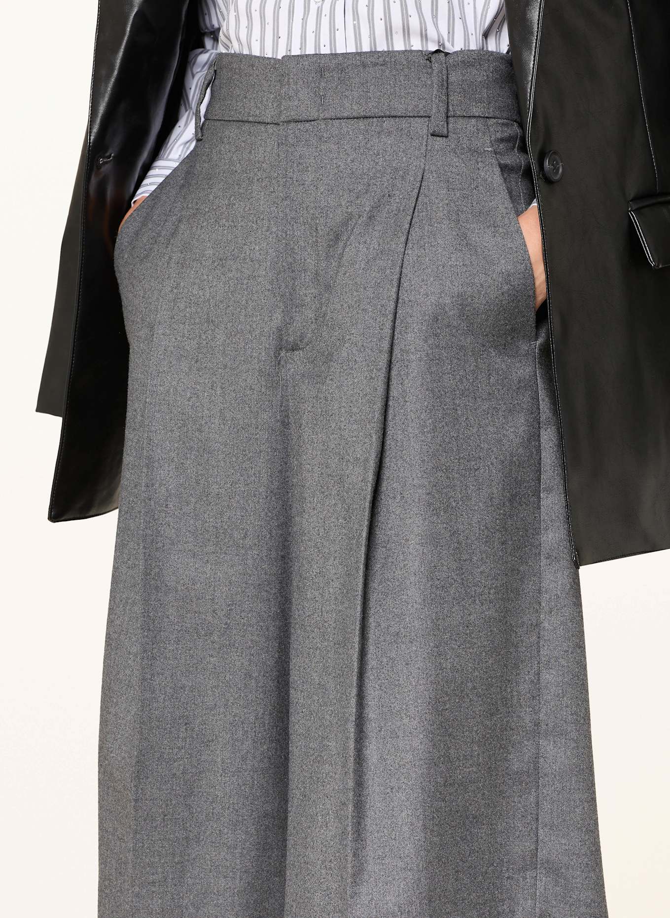 ROSSI Flanell-Bermudas DEVIN: DUNKELGRAU