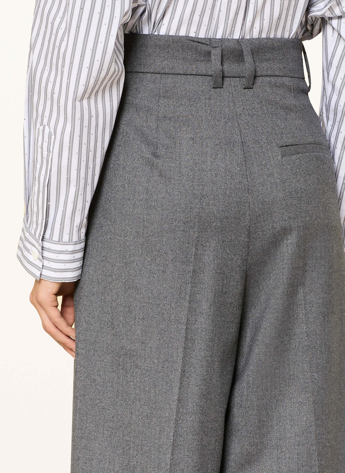 ROSSI Flanell-Bermudas DEVIN: DUNKELGRAU