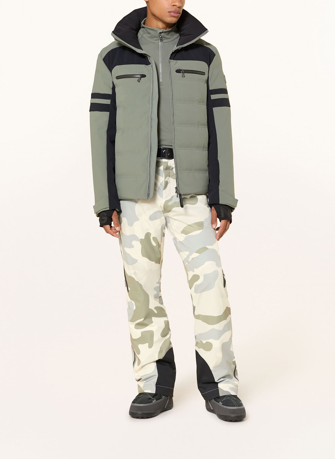BOGNER Spodnie narciarskie TIM6-T: ECRU / KHAKI