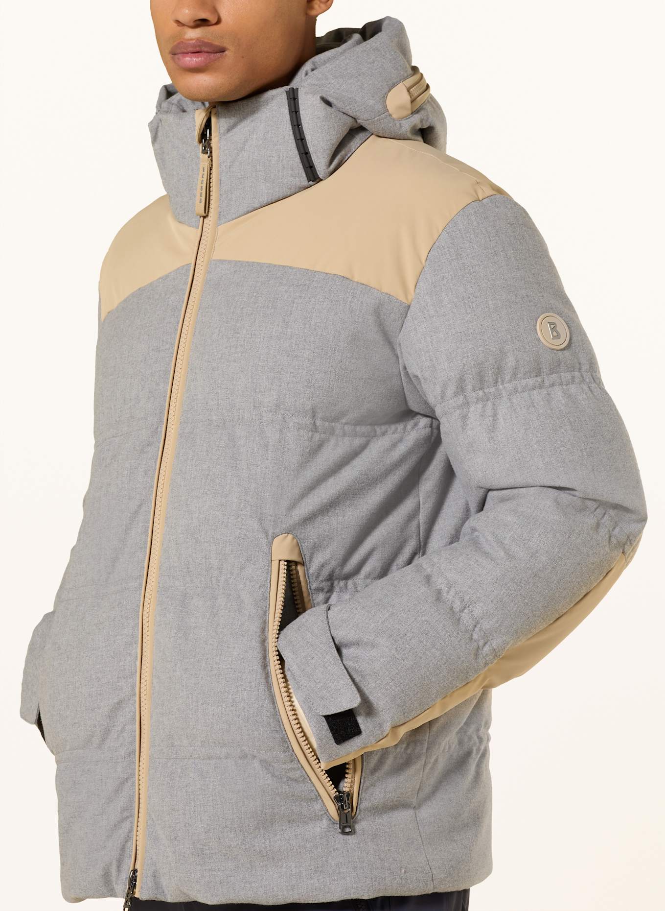 BOGNER Puchowa kurtka narciarska WALI-D: JASNOCZARY / BEŻOWY