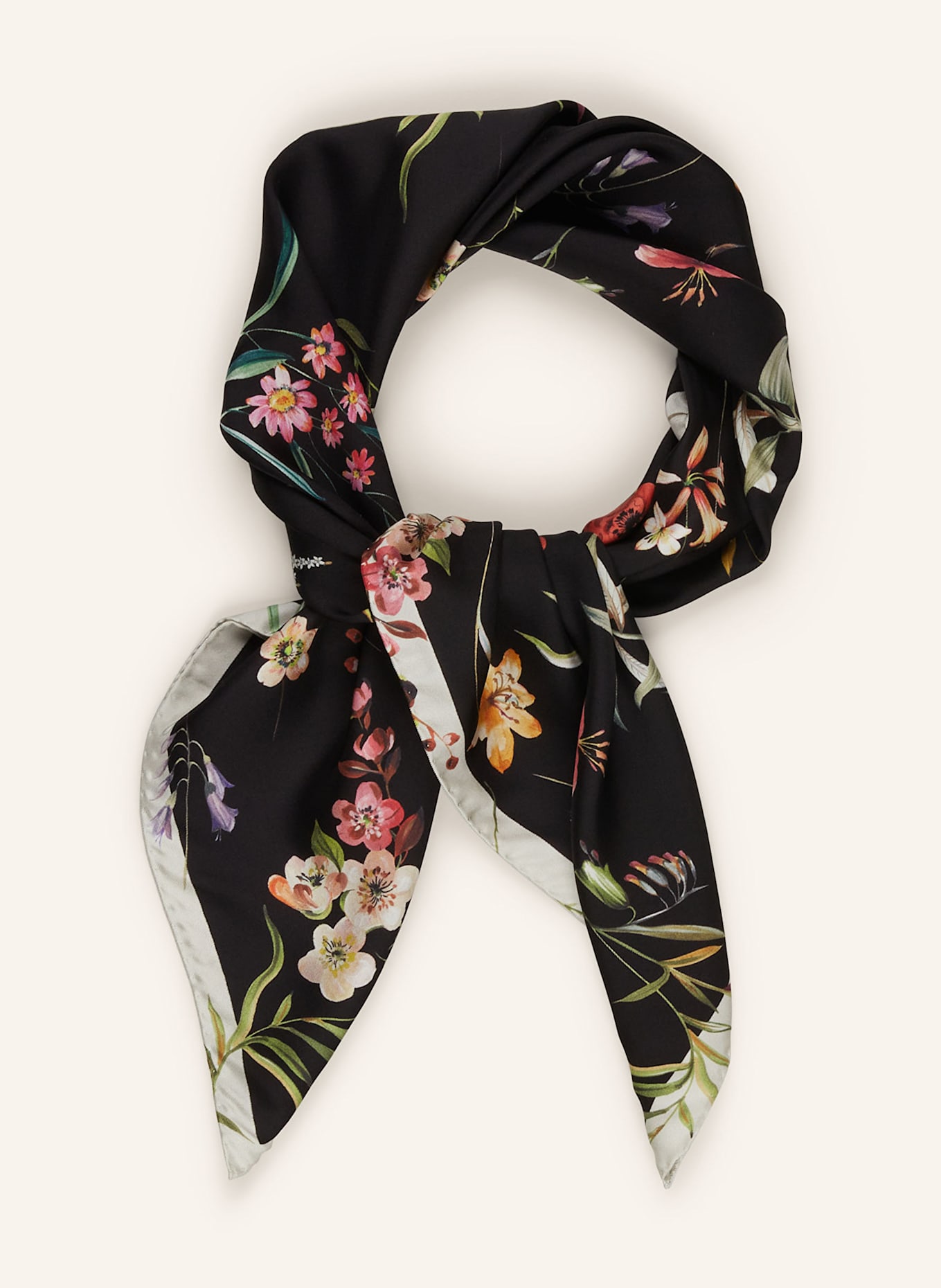 Barbieri Seidentuch: SCHWARZ / GELB / GRÜN