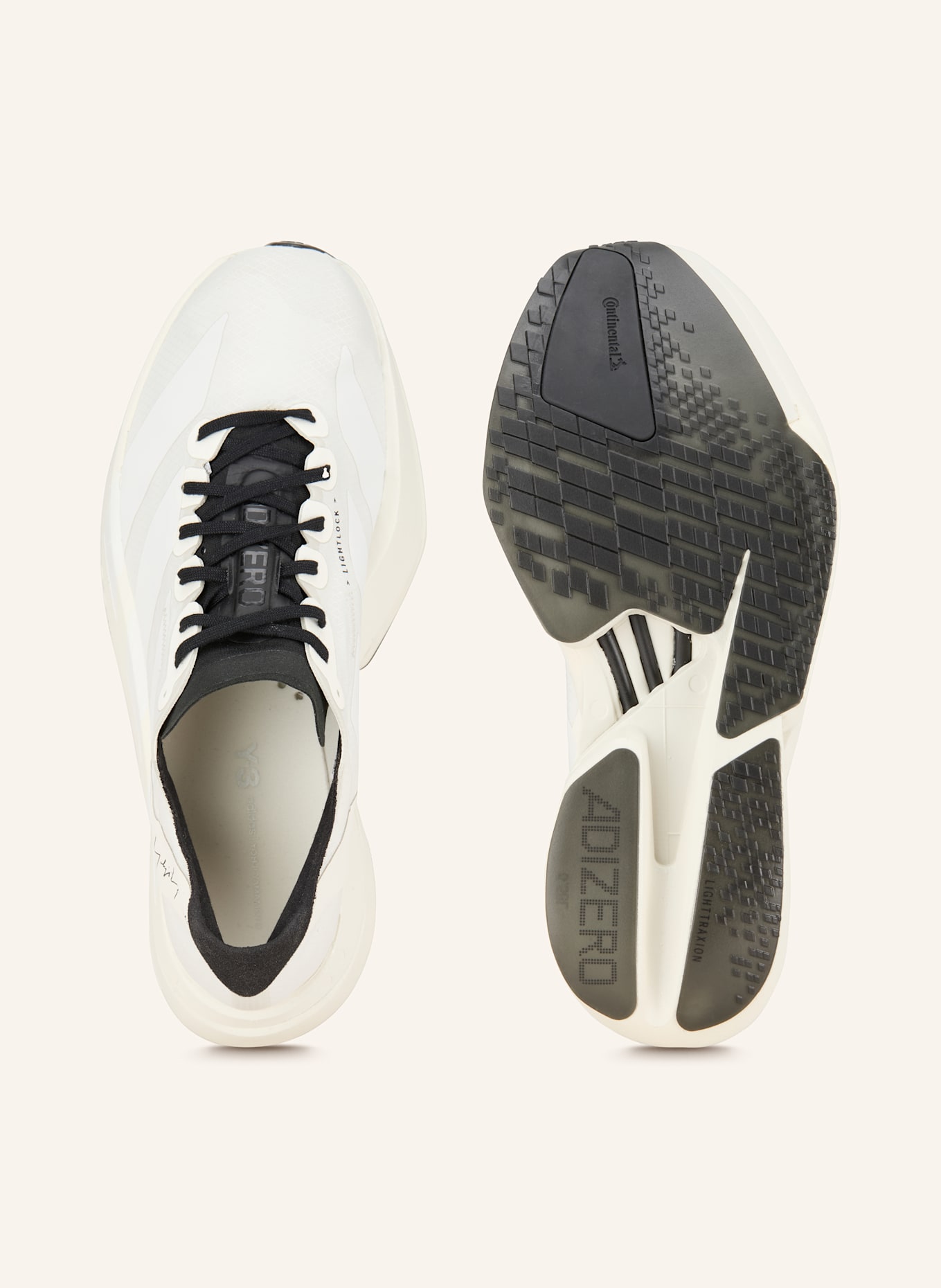 Y-3 ADIOS PRO 4 running shoes: CREAM
