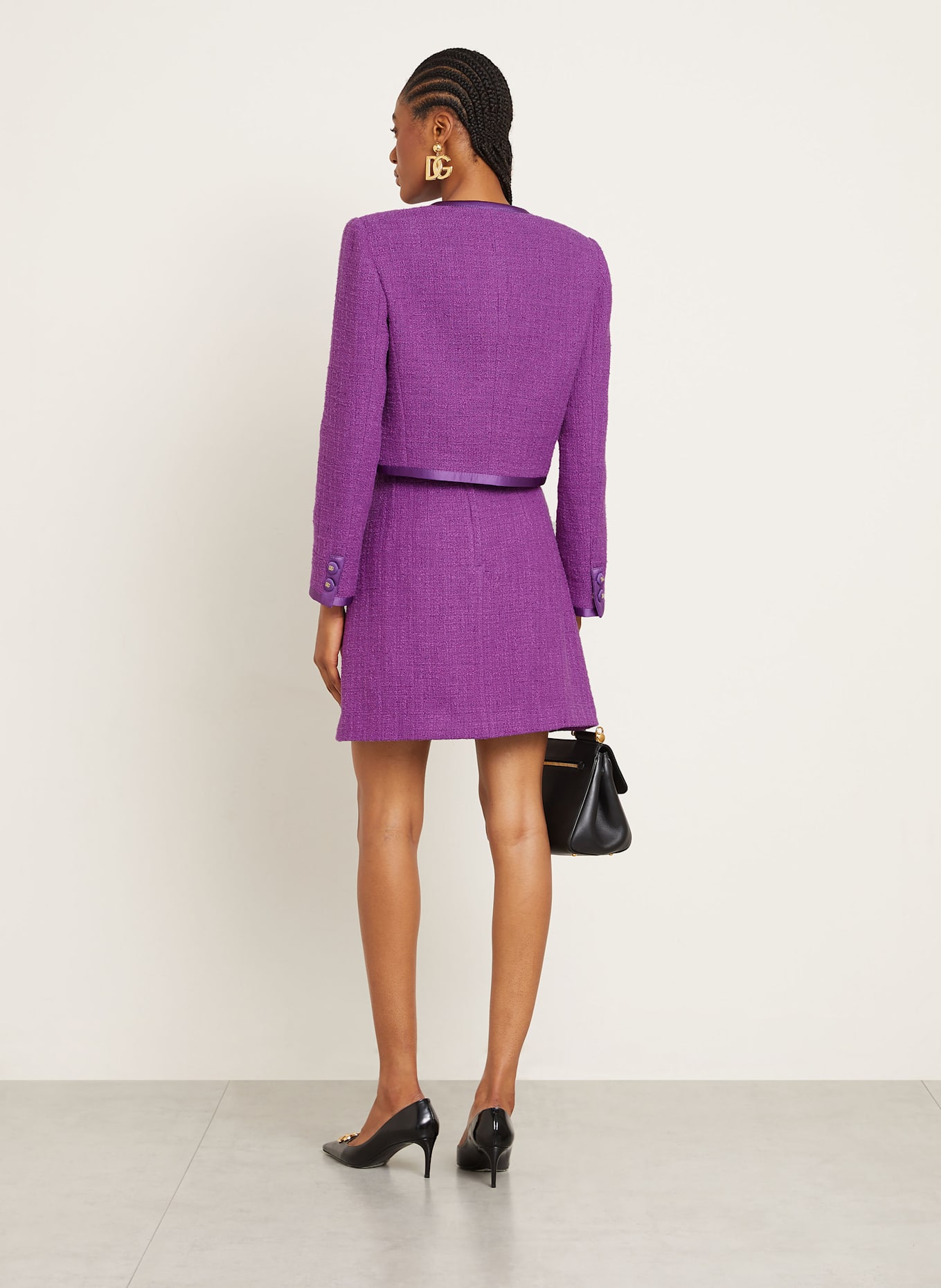 DOLCE & GABBANA Bouclé-Rock RACHEL: LILA