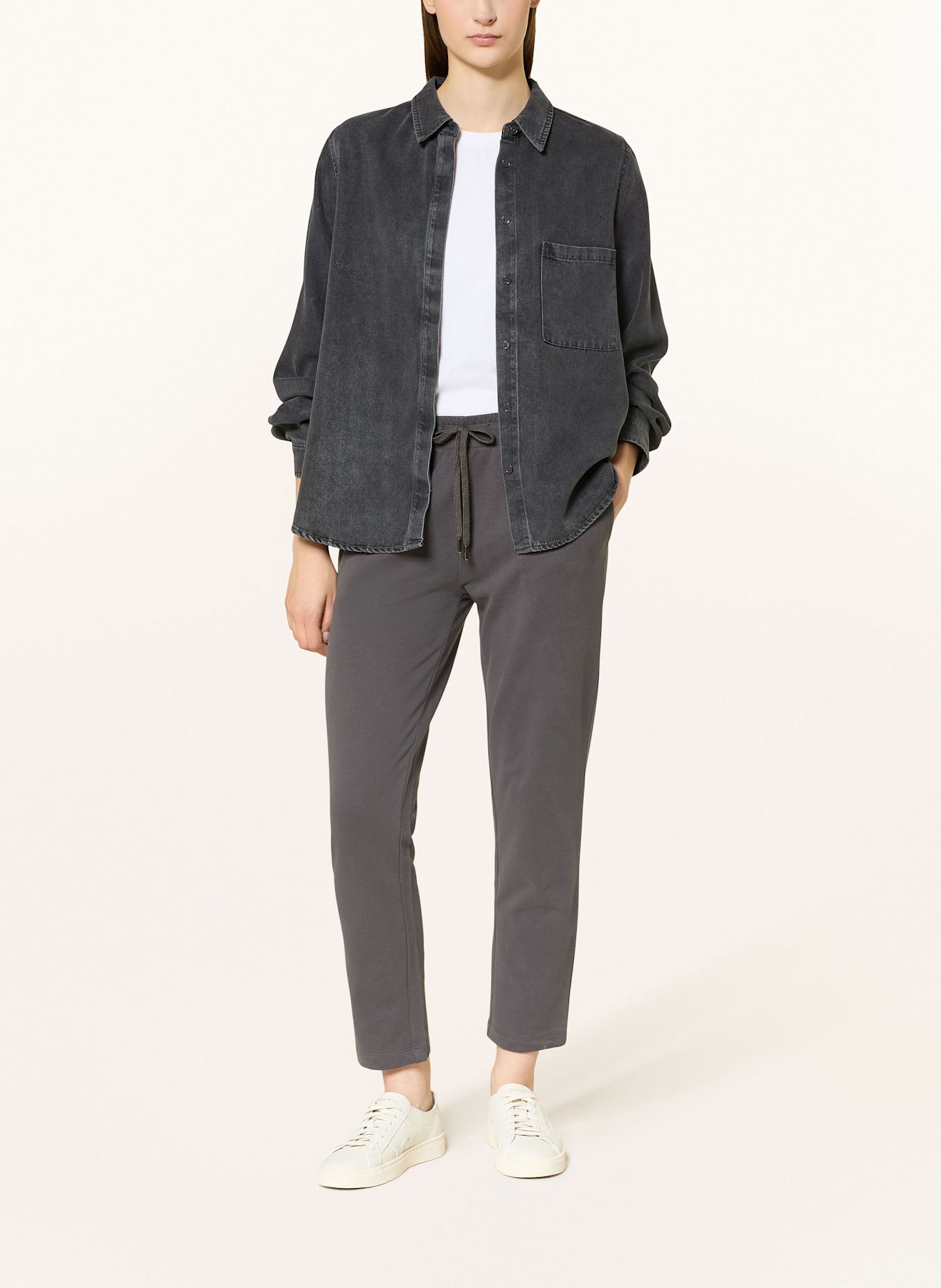 Juvia Hemdbluse BIRGA in Jeansoptik: SCHWARZ