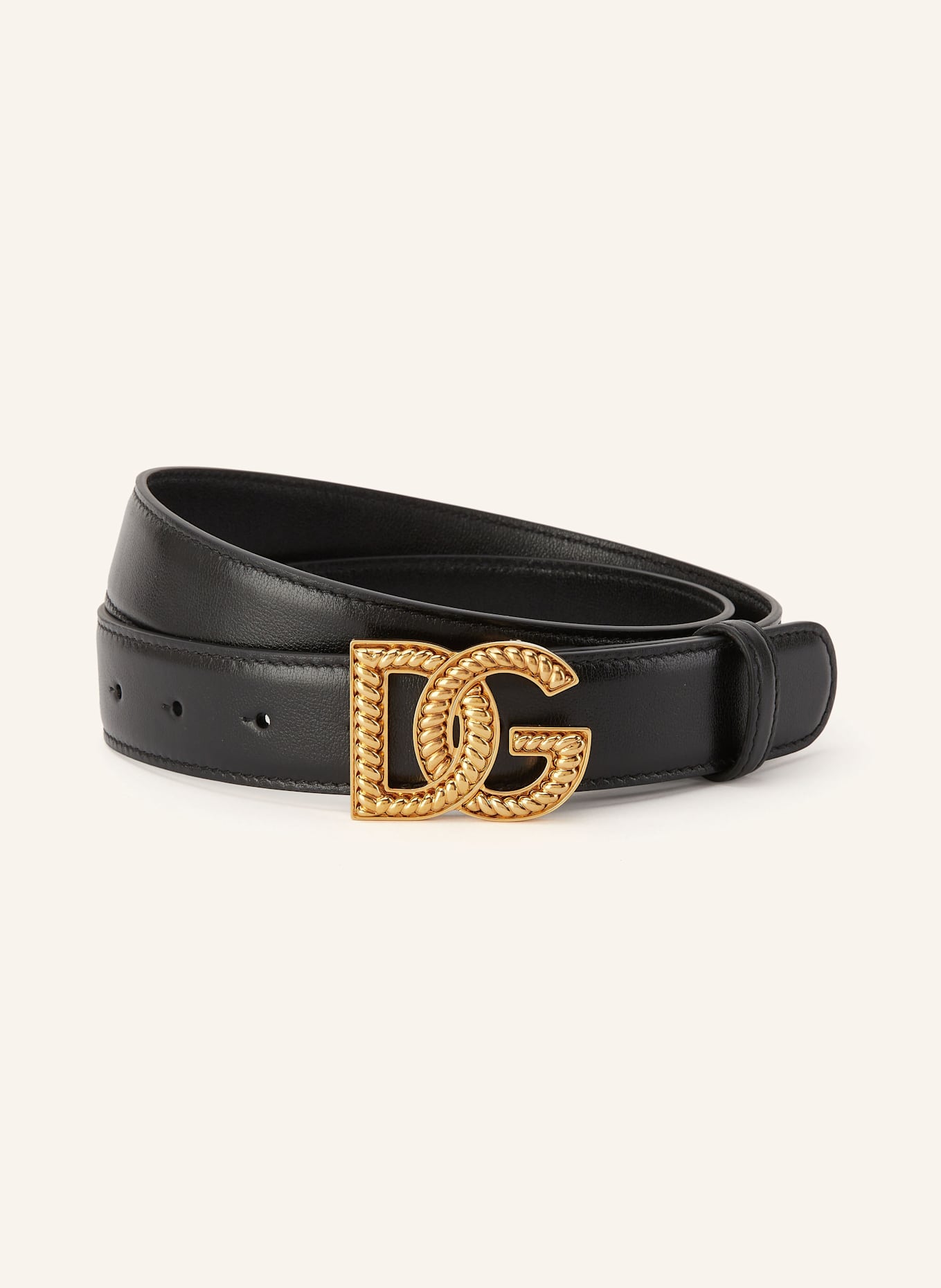 DOLCE & GABBANA Leather belt: BLACK