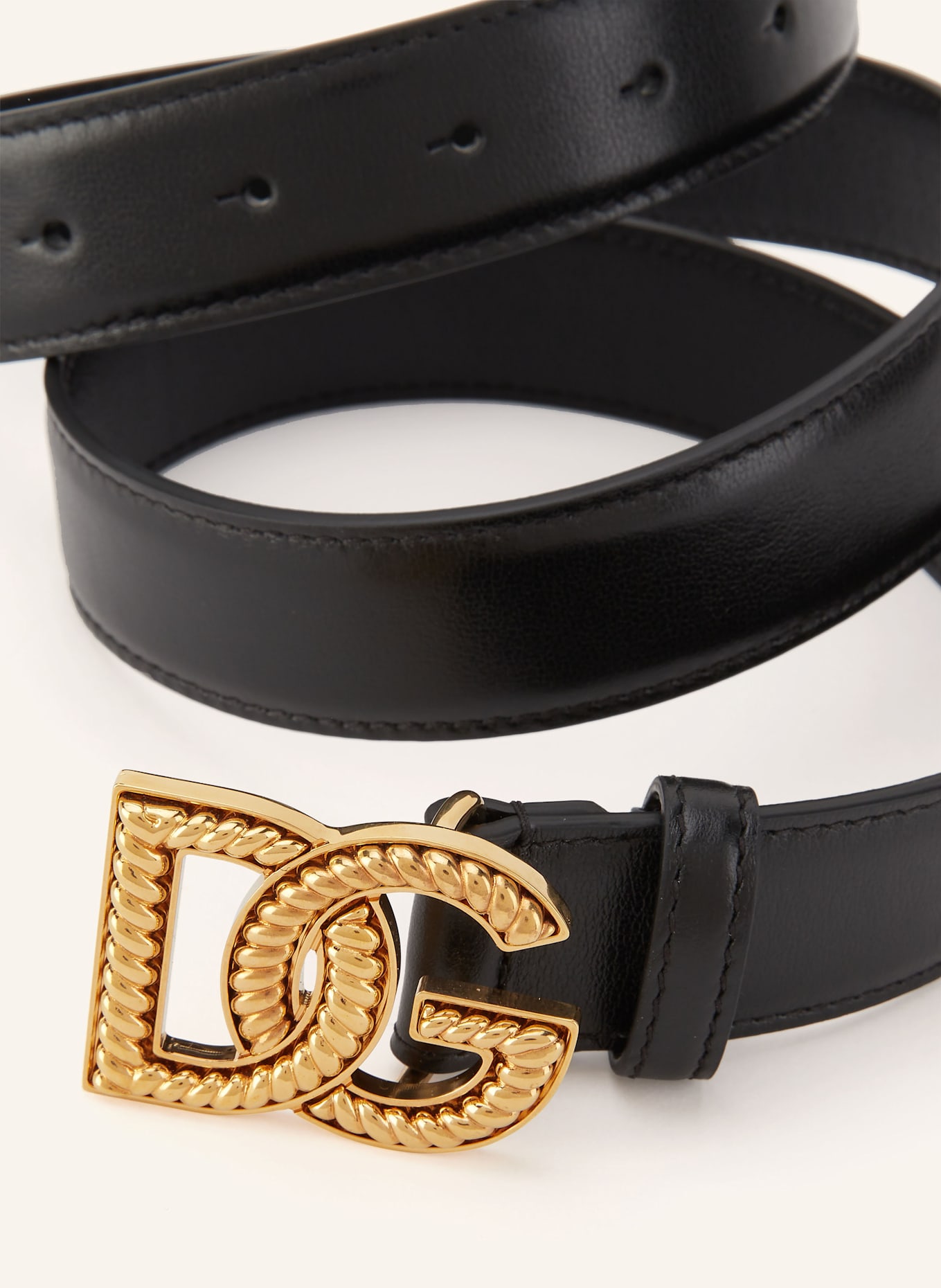 DOLCE & GABBANA Leather belt: BLACK