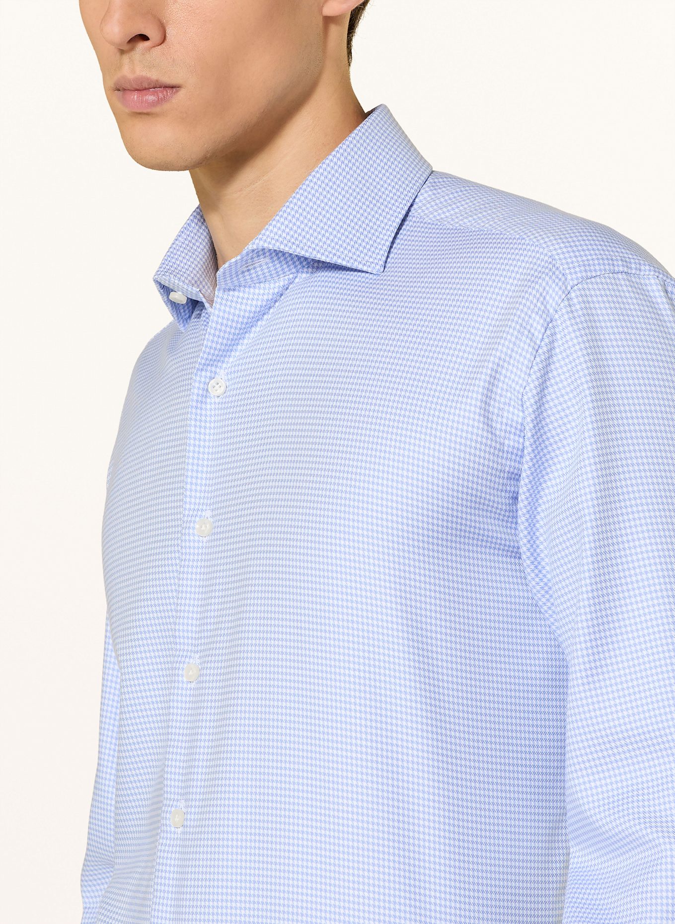 ARTIGIANO Chemise coupe classique: BLEU CLAIR/ BLANC