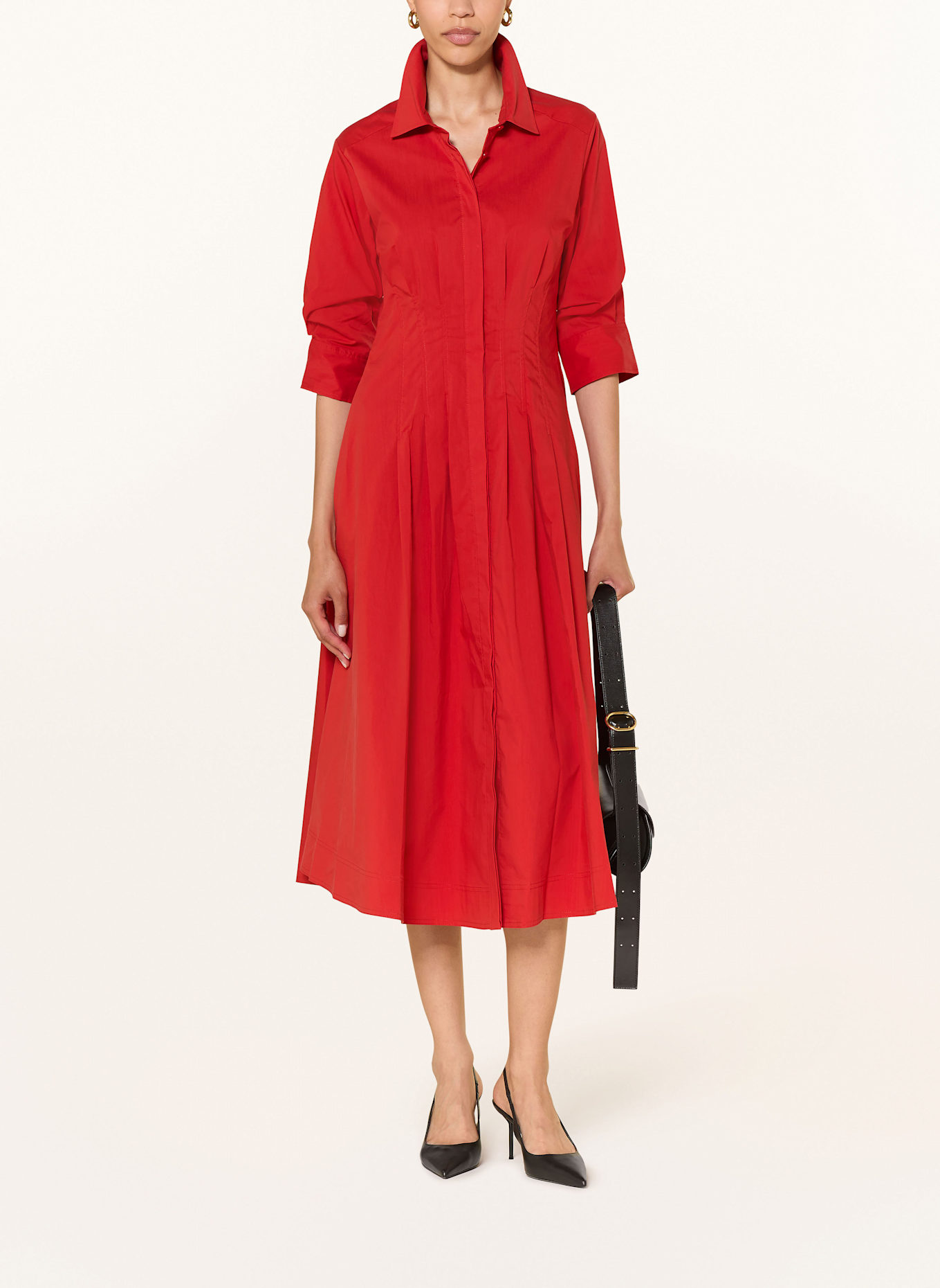 SIMKHAI Hemdblusenkleid JAZZ mit 3/4-Arm: ROT