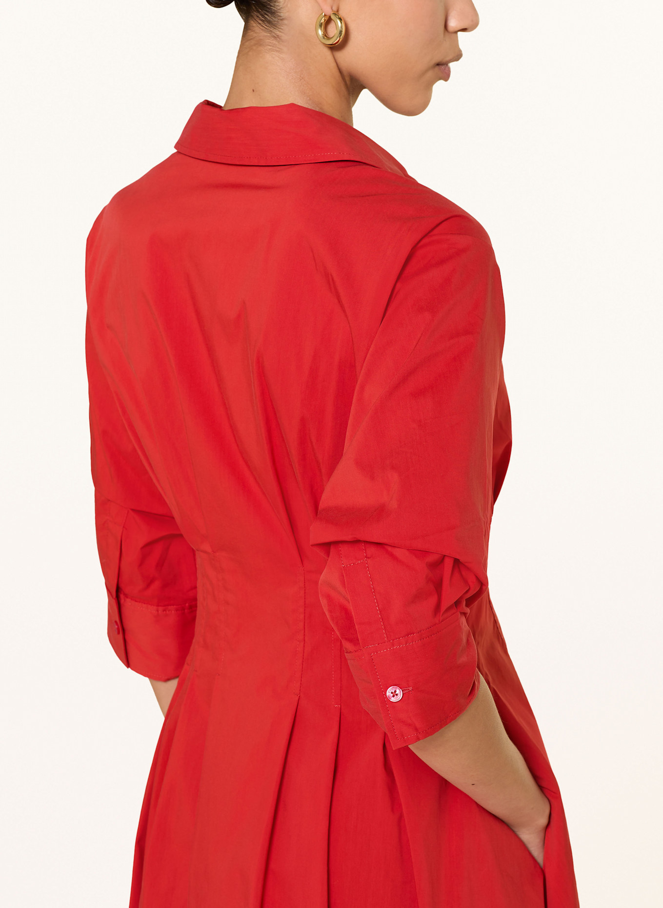 SIMKHAI Hemdblusenkleid JAZZ mit 3/4-Arm: ROT