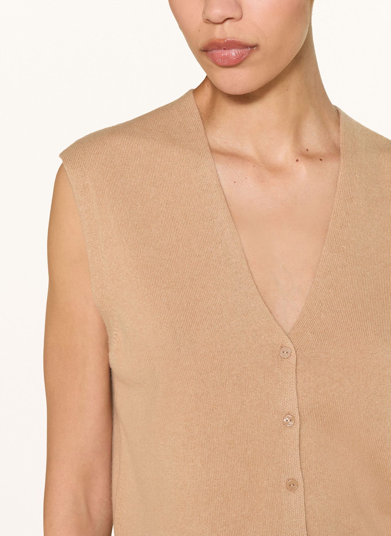 SIMKHAI Kamizelka z dzianiny ROZZI z kaszmiru: BEŻOWY