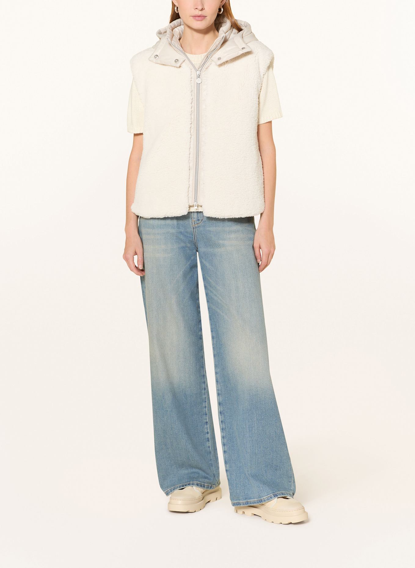 FRIEDA & FREDDIES Weste JETI BABE im Materialmix: ECRU