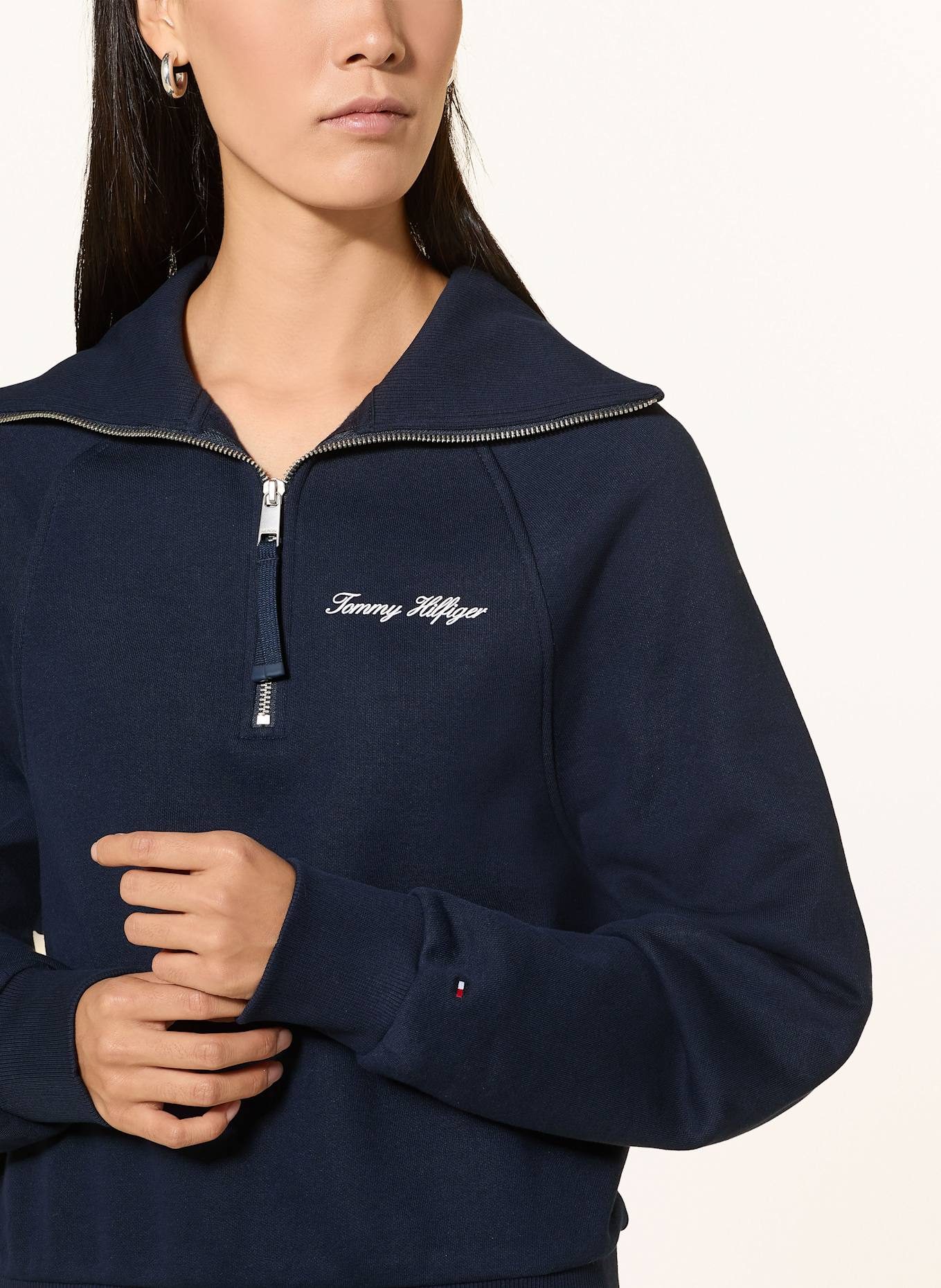 TOMMY HILFIGER Troyer: DUNKELBLAU