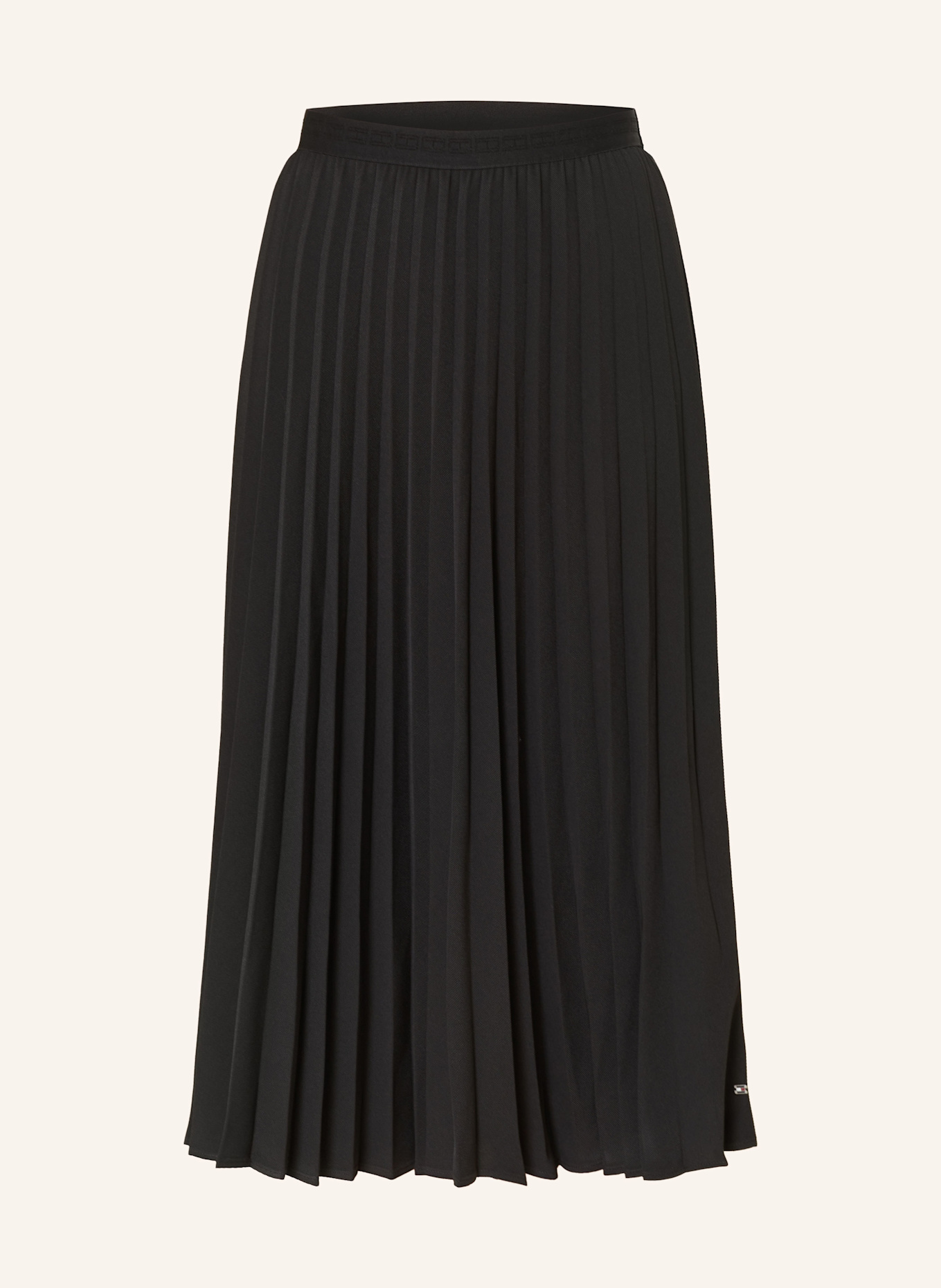 TOMMY HILFIGER Faltenrock: SCHWARZ