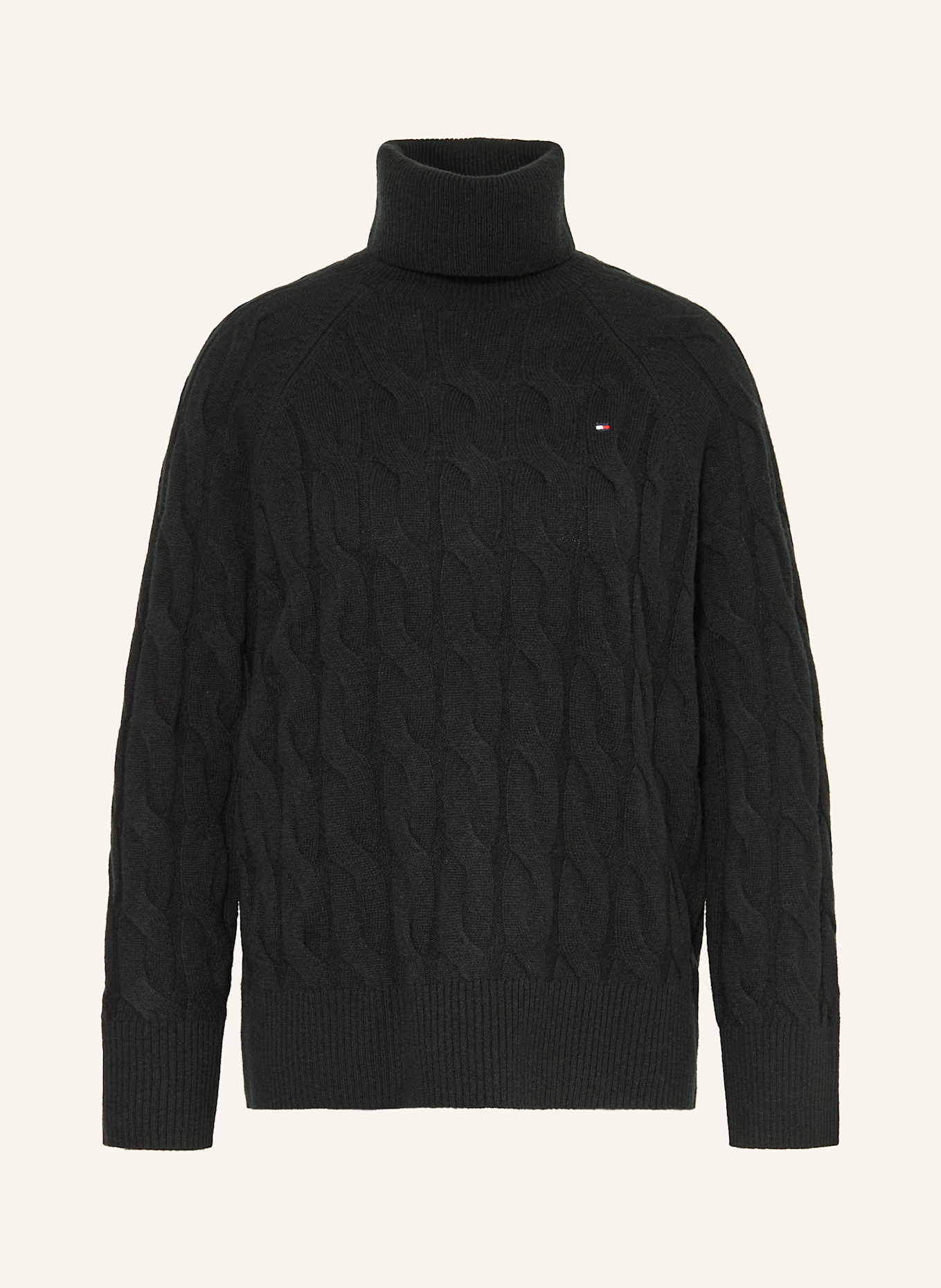 TOMMY HILFIGER Rollkragenpullover: SCHWARZ