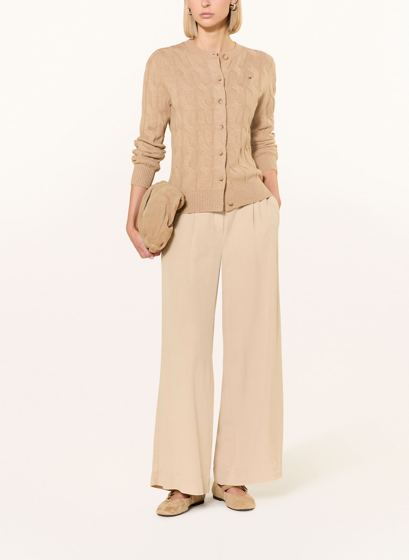 TOMMY HILFIGER Strickjacke: BEIGE