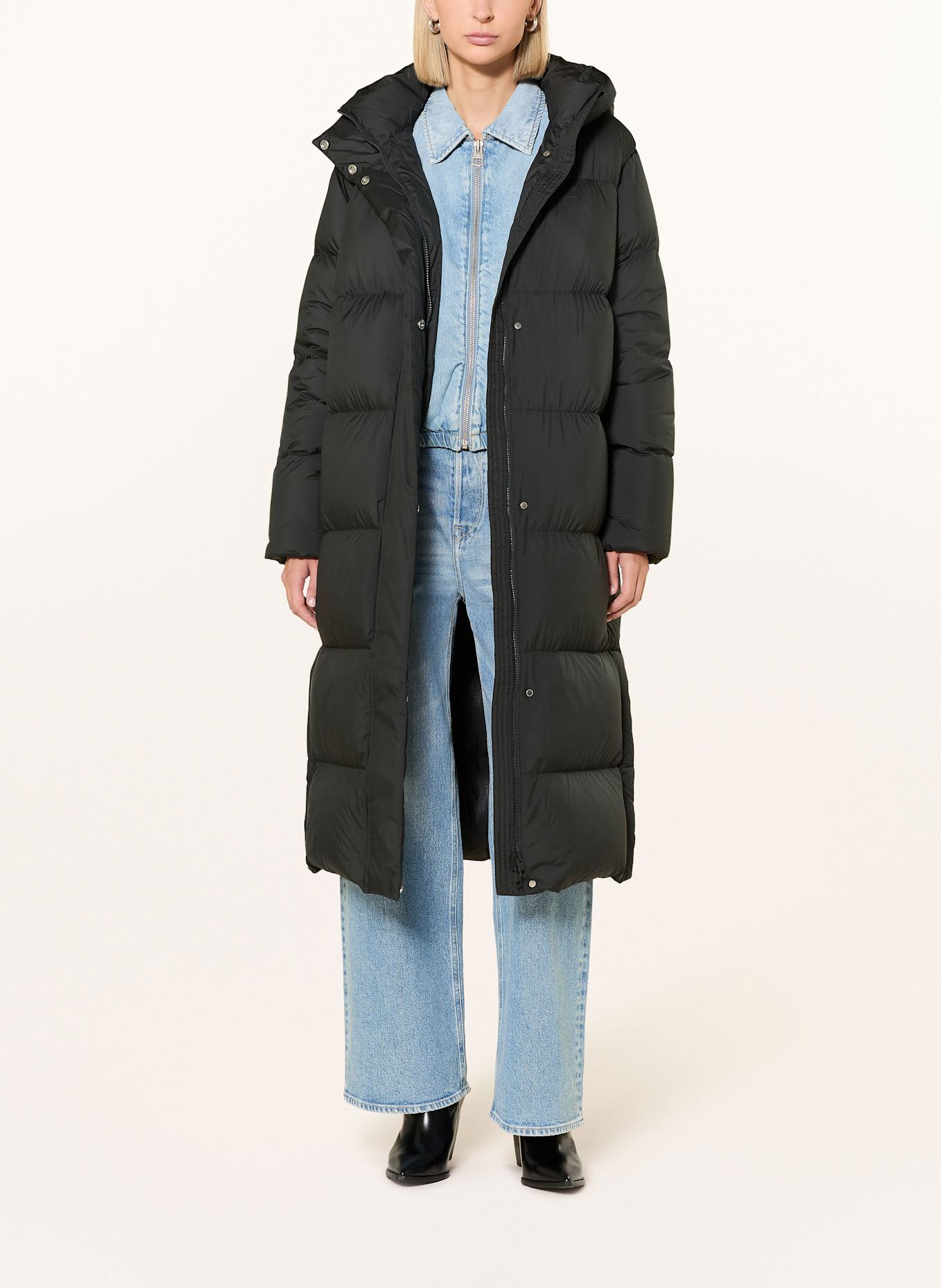 TOMMY HILFIGER Daunenmantel: SCHWARZ