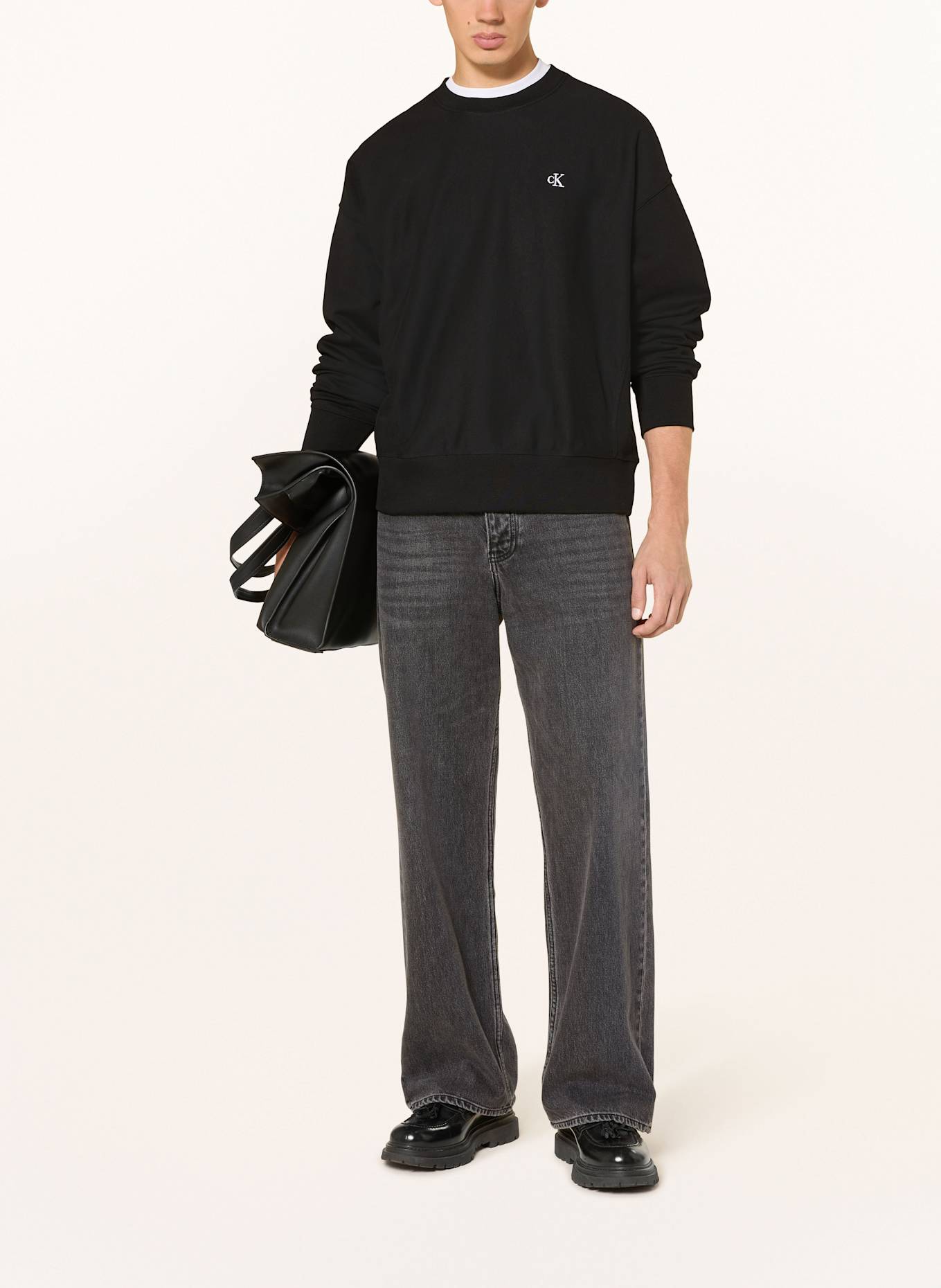 Calvin Klein Jeans Sweatshirt: BLACK