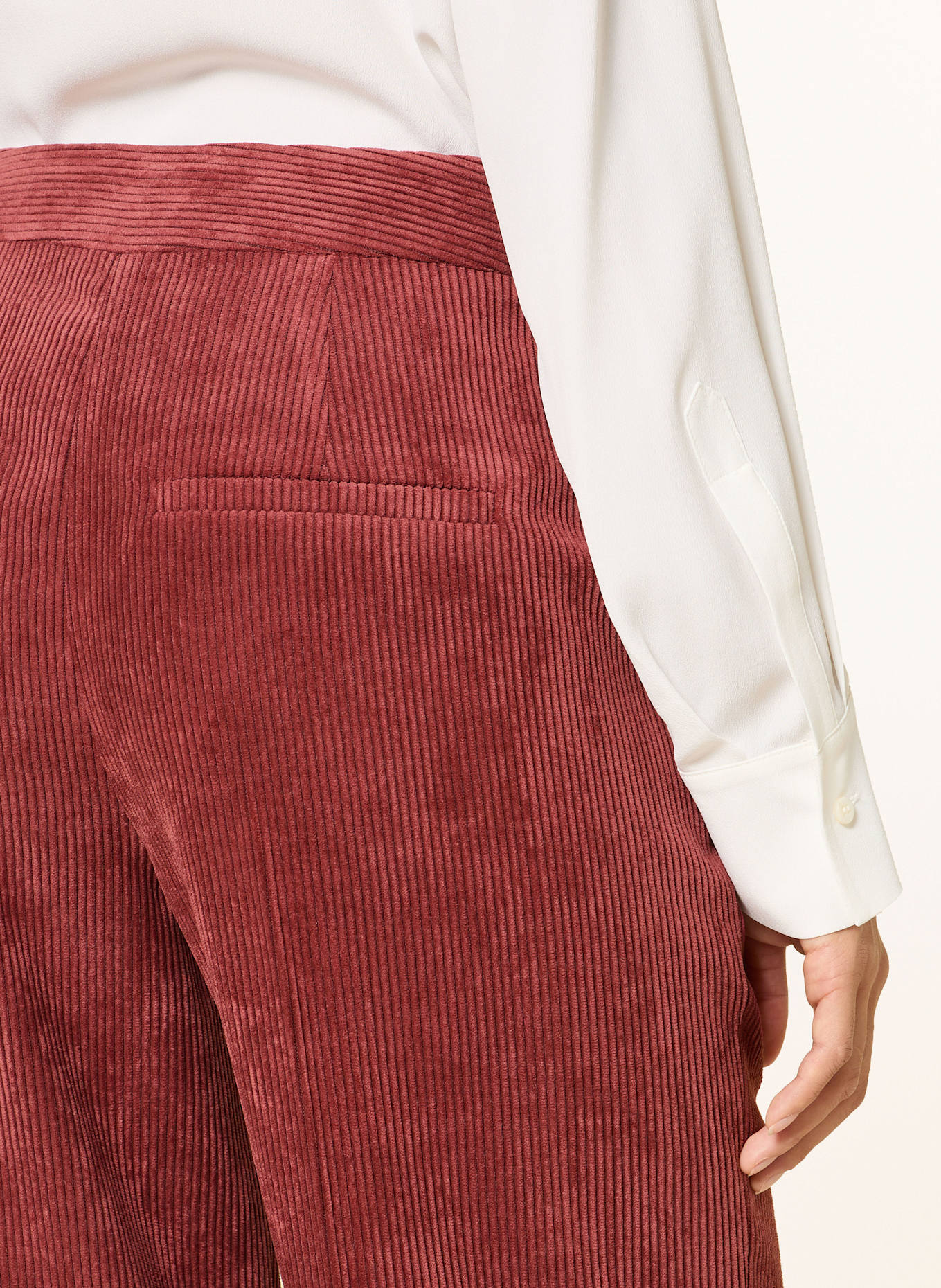 LUISA CERANO 7/8-Hose aus Cord: DUNKELROT