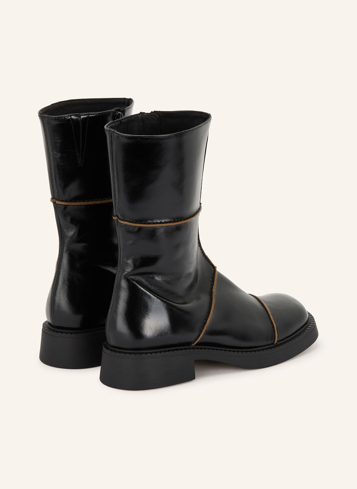 MIISTA Boots DAHLIA: SCHWARZ / BEIGE