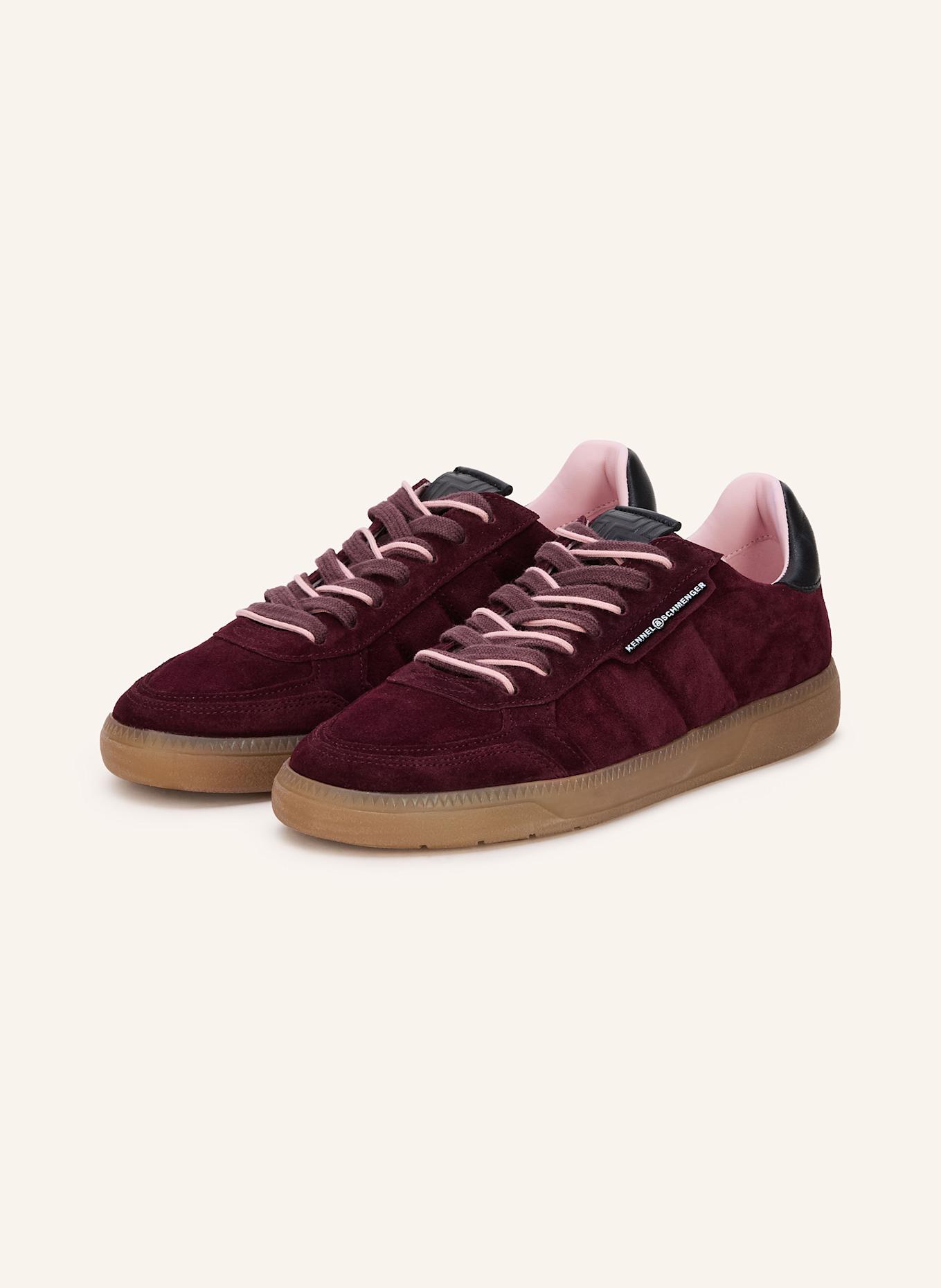 KENNEL & SCHMENGER Sneaker POP: DUNKELROT/ SCHWARZ/ HELLROSA