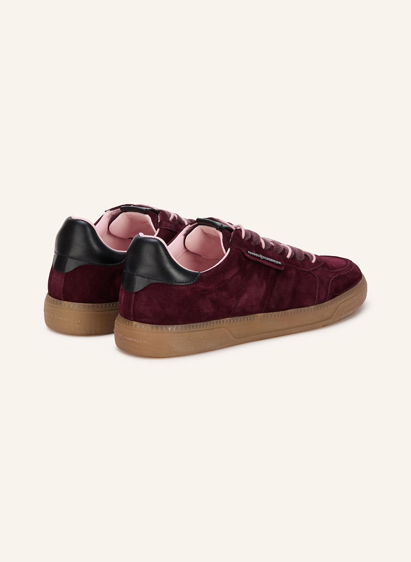 KENNEL & SCHMENGER Sneaker POP: DUNKELROT/ SCHWARZ/ HELLROSA