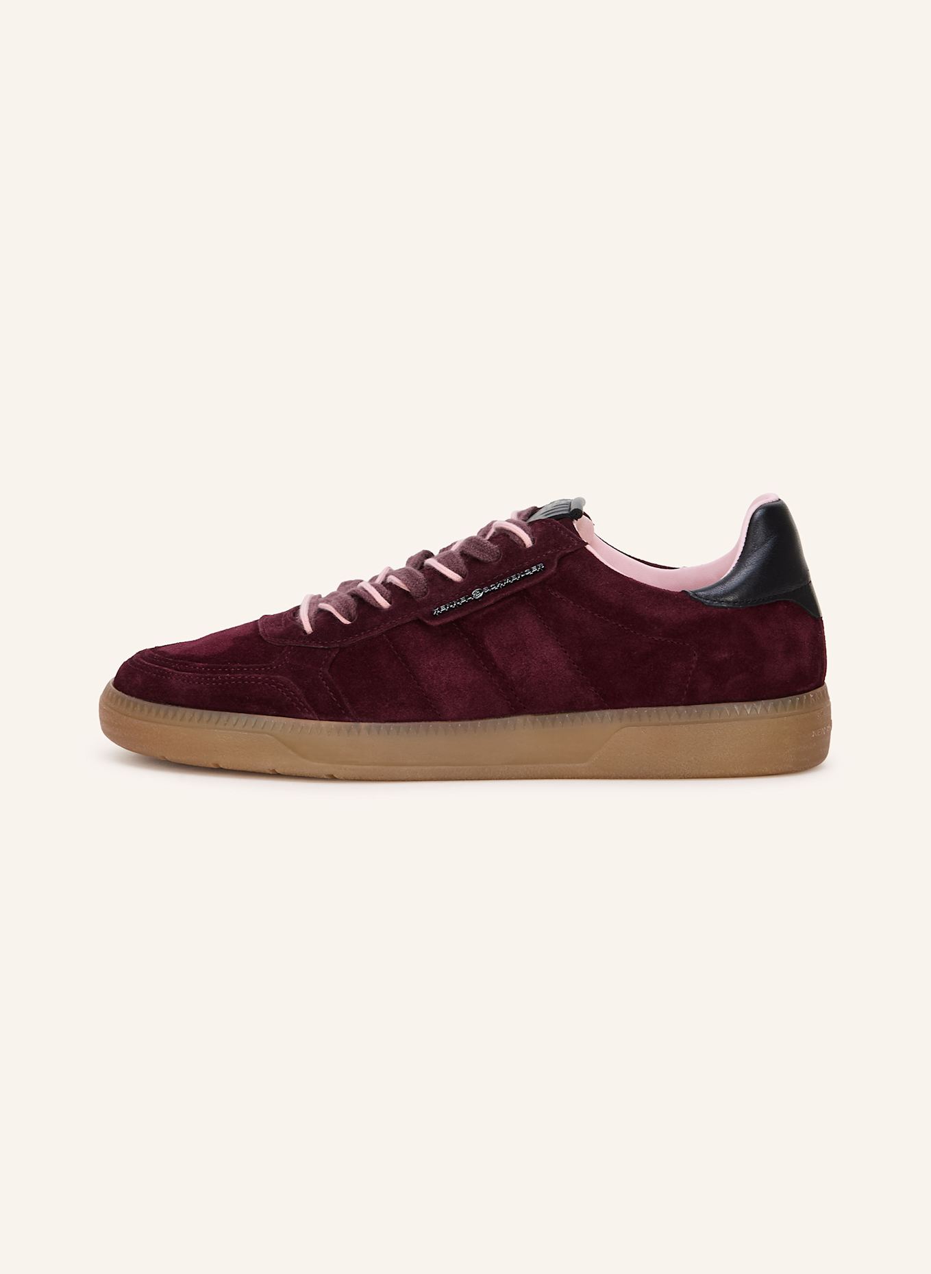 KENNEL & SCHMENGER Sneaker POP: DUNKELROT/ SCHWARZ/ HELLROSA