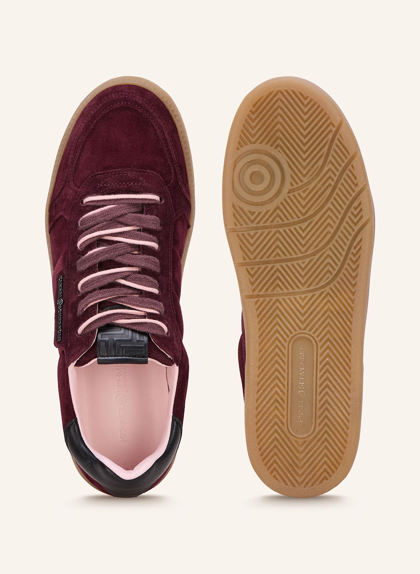 KENNEL & SCHMENGER Sneaker POP: DUNKELROT/ SCHWARZ/ HELLROSA